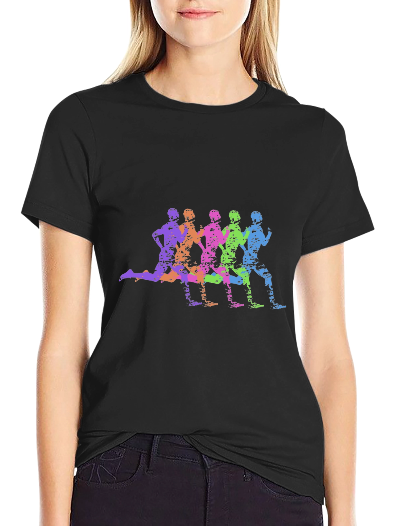 Colorful Running Silhouette T-Shirt