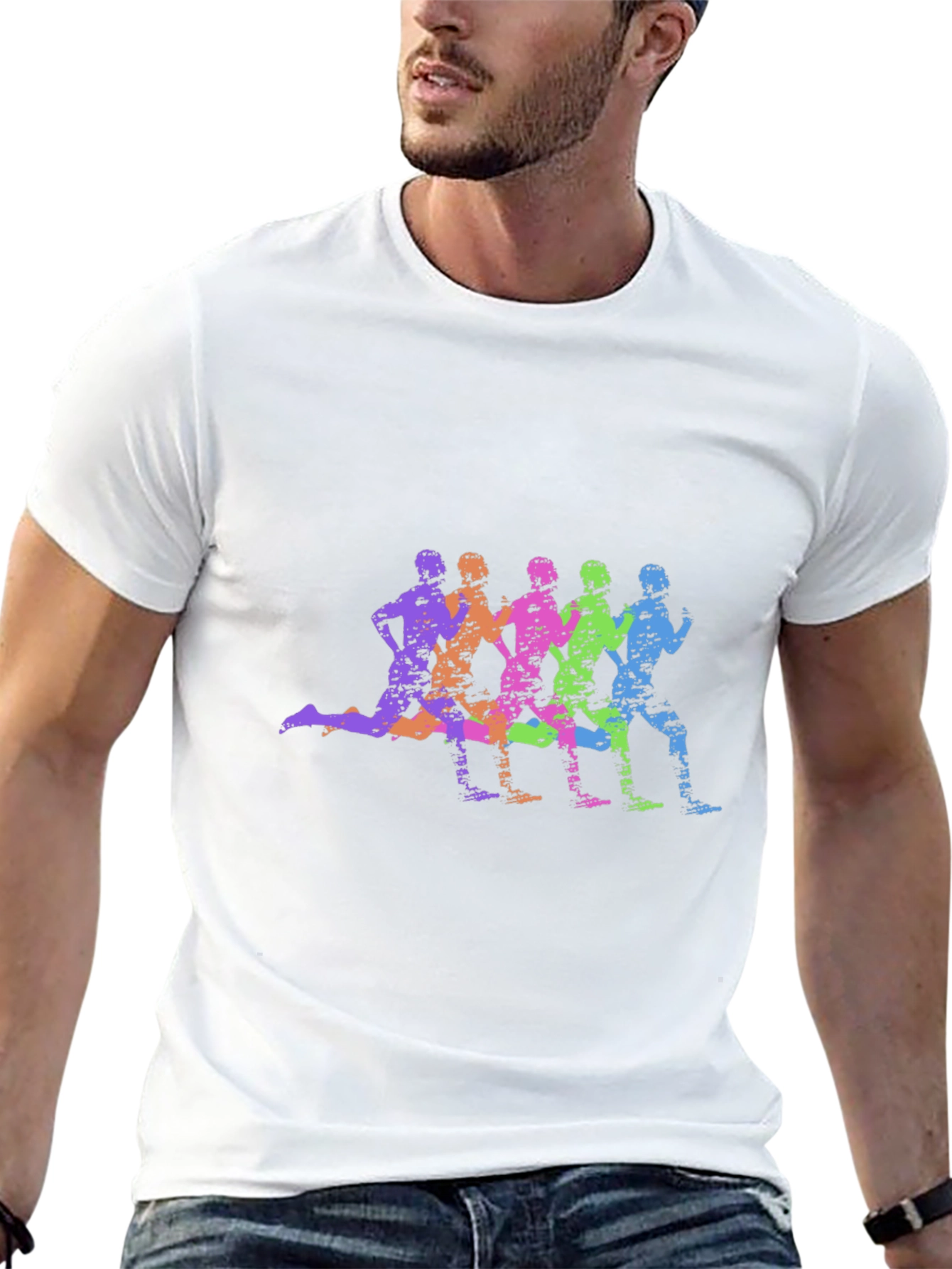 Colorful Running Silhouette T-Shirt