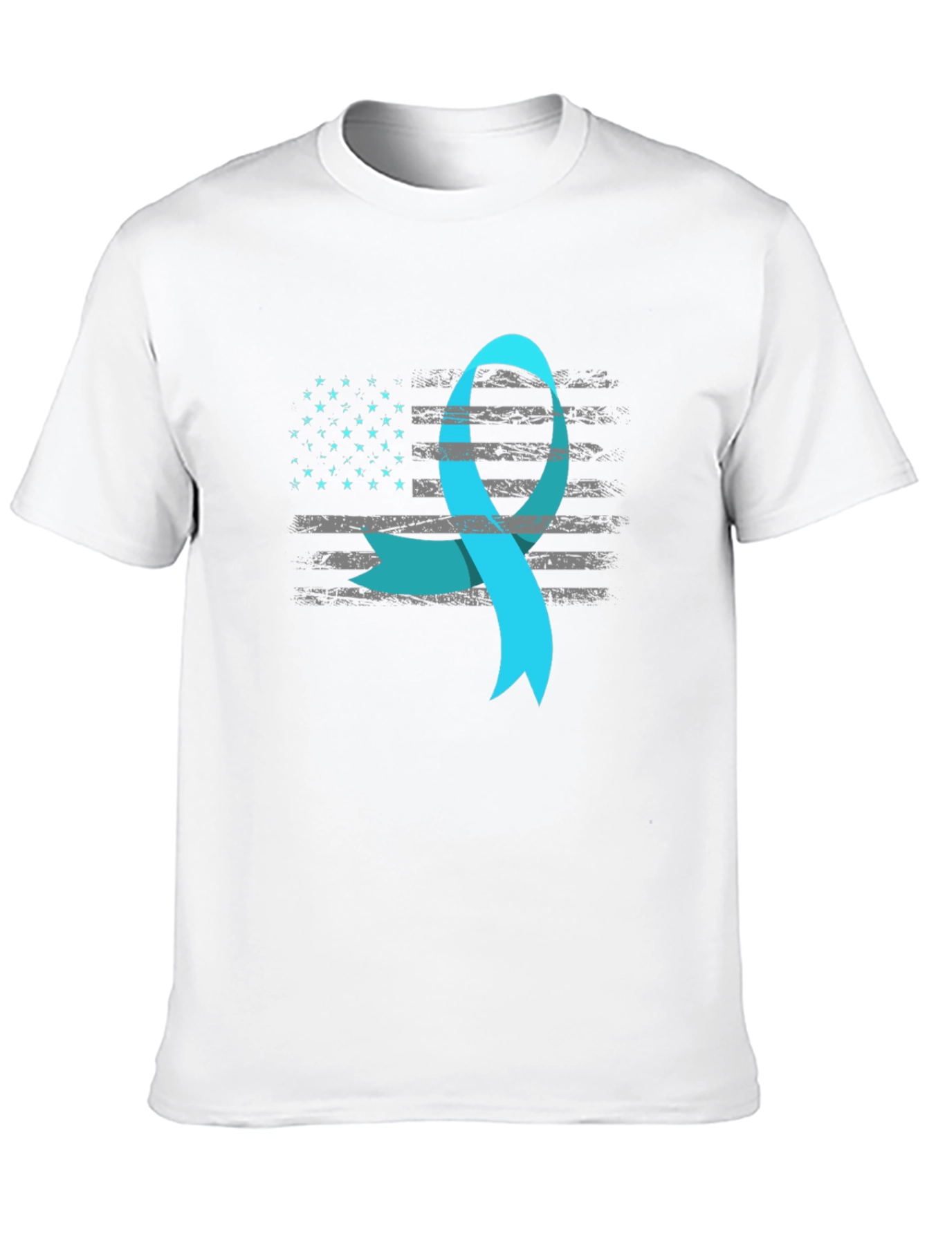 Awareness Ribbon USA Flag T-Shirt