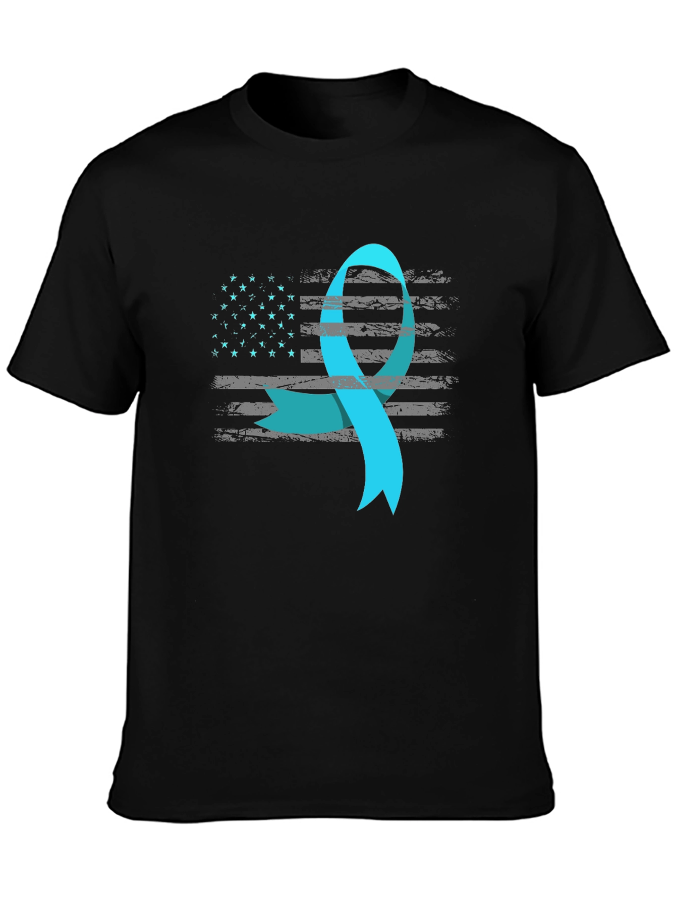Awareness Ribbon USA Flag T-Shirt