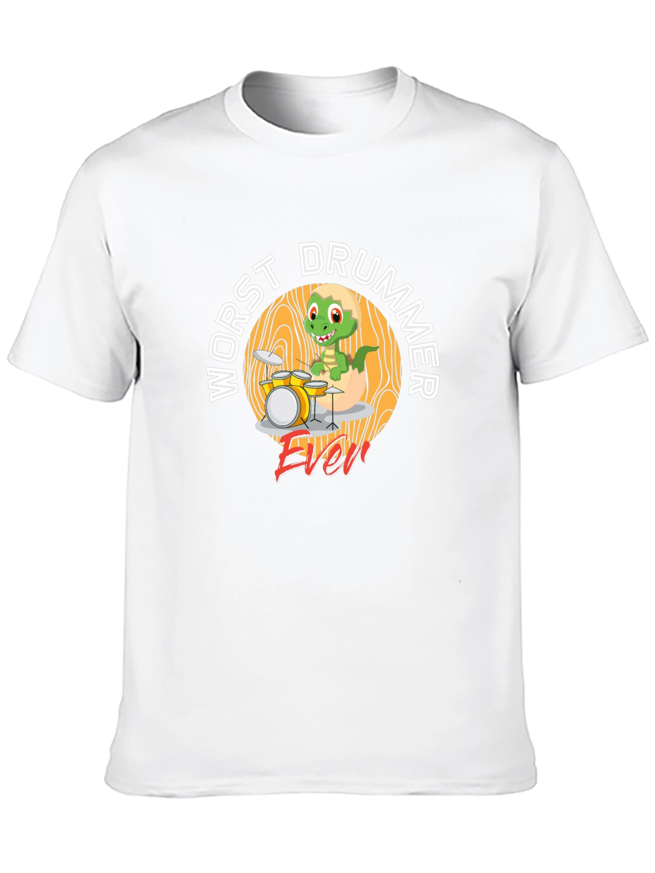 Worst Drummer Ever Dinosaur T-Shirt