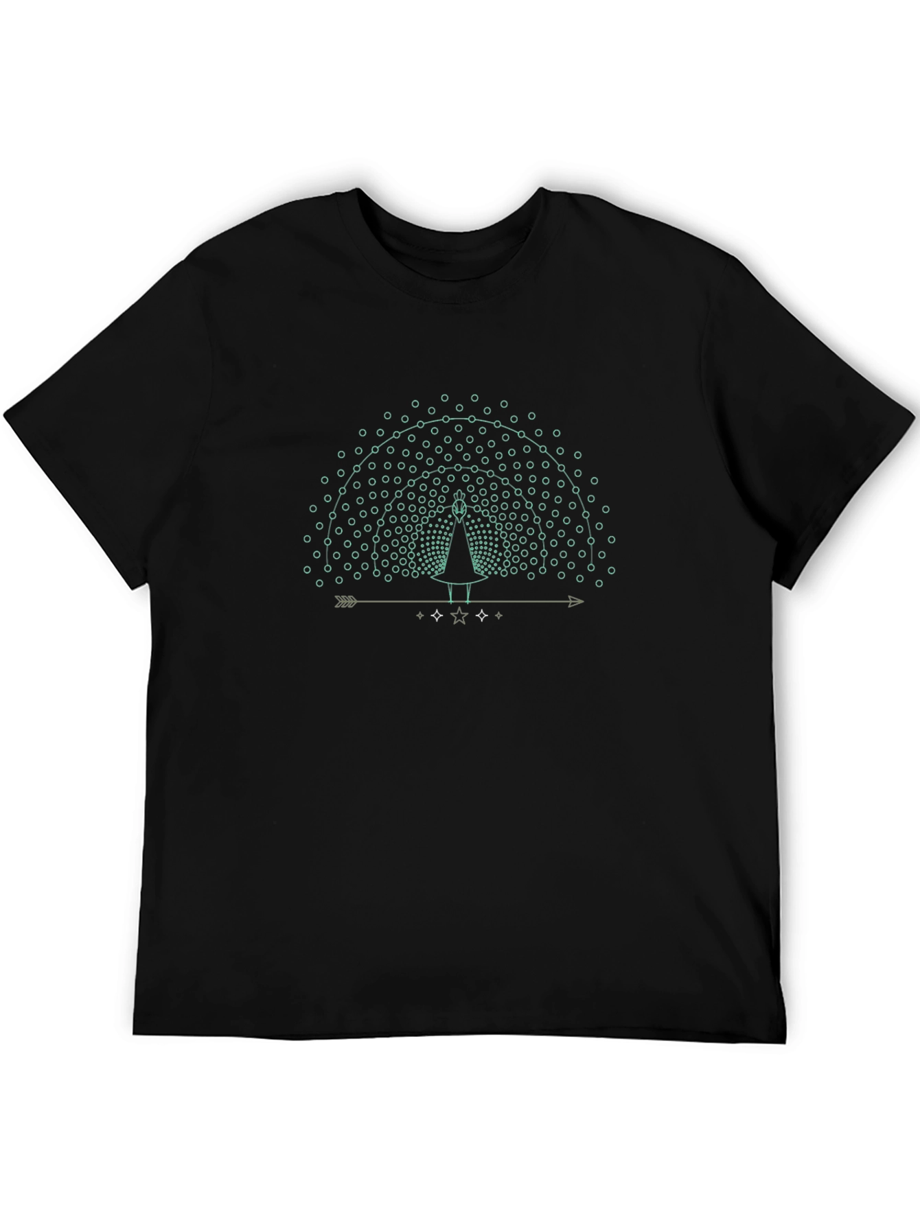 Geometric Peacock Graphic T-Shirt