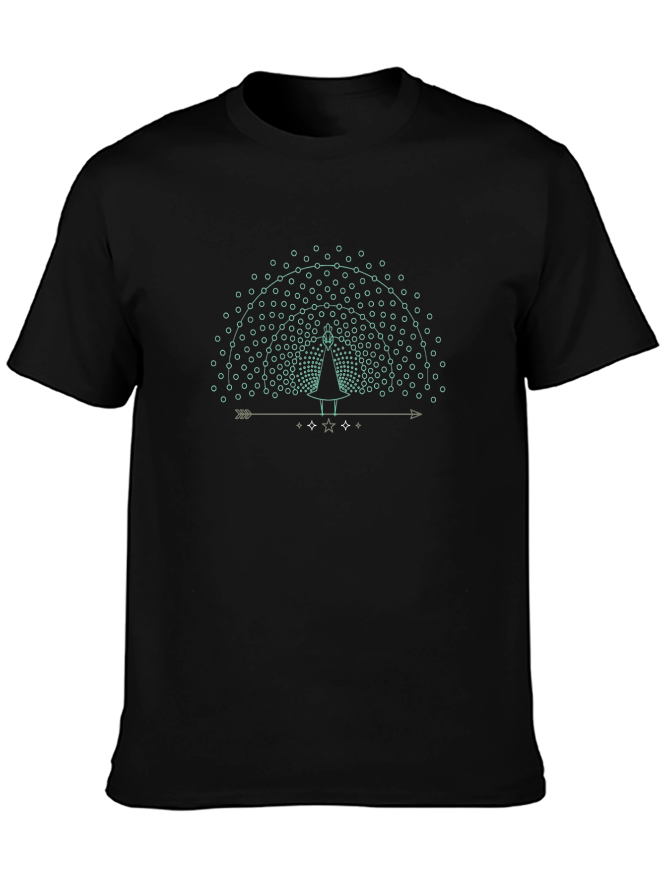Geometric Peacock Graphic T-Shirt
