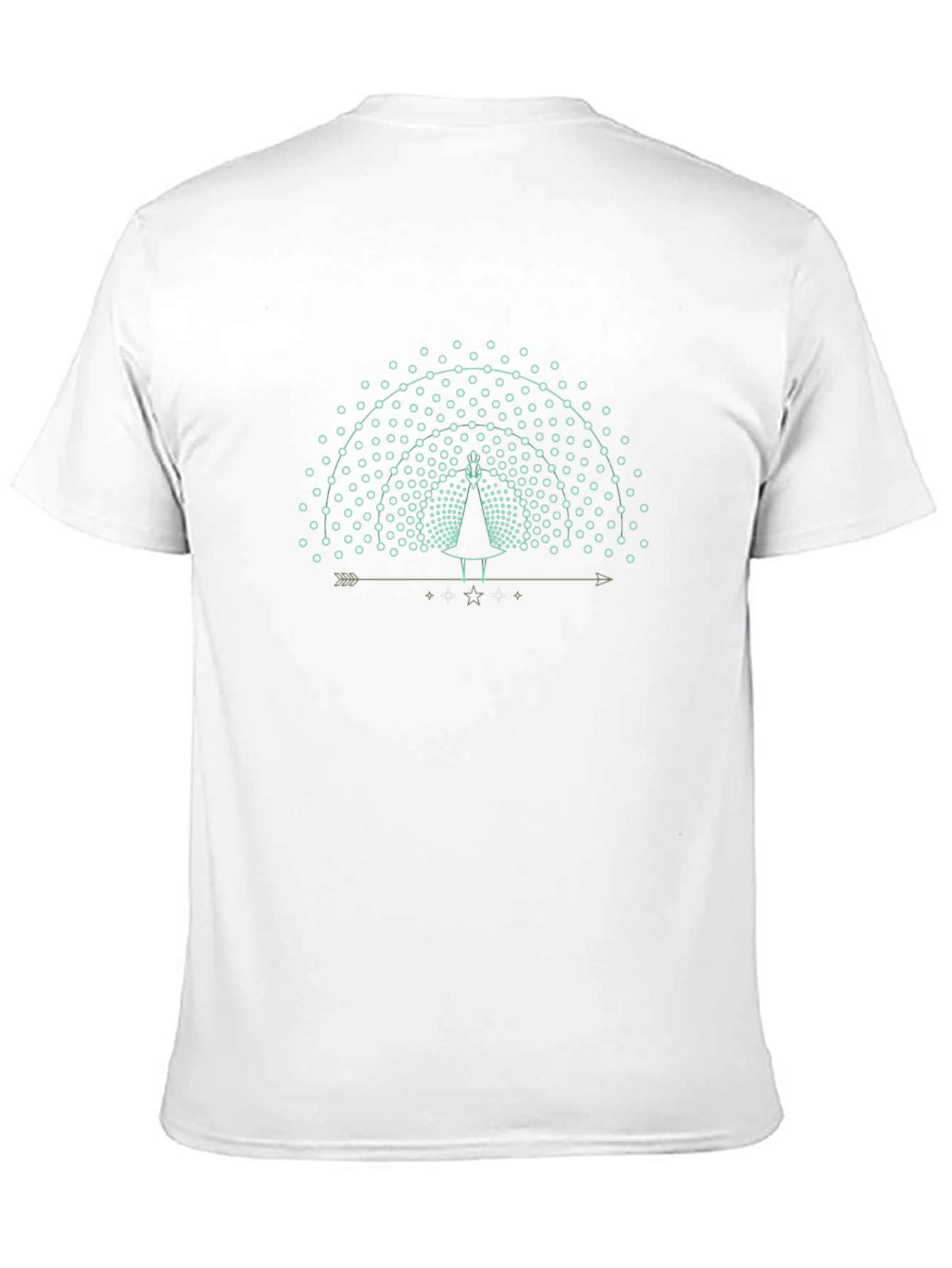 Geometric Peacock Graphic T-Shirt