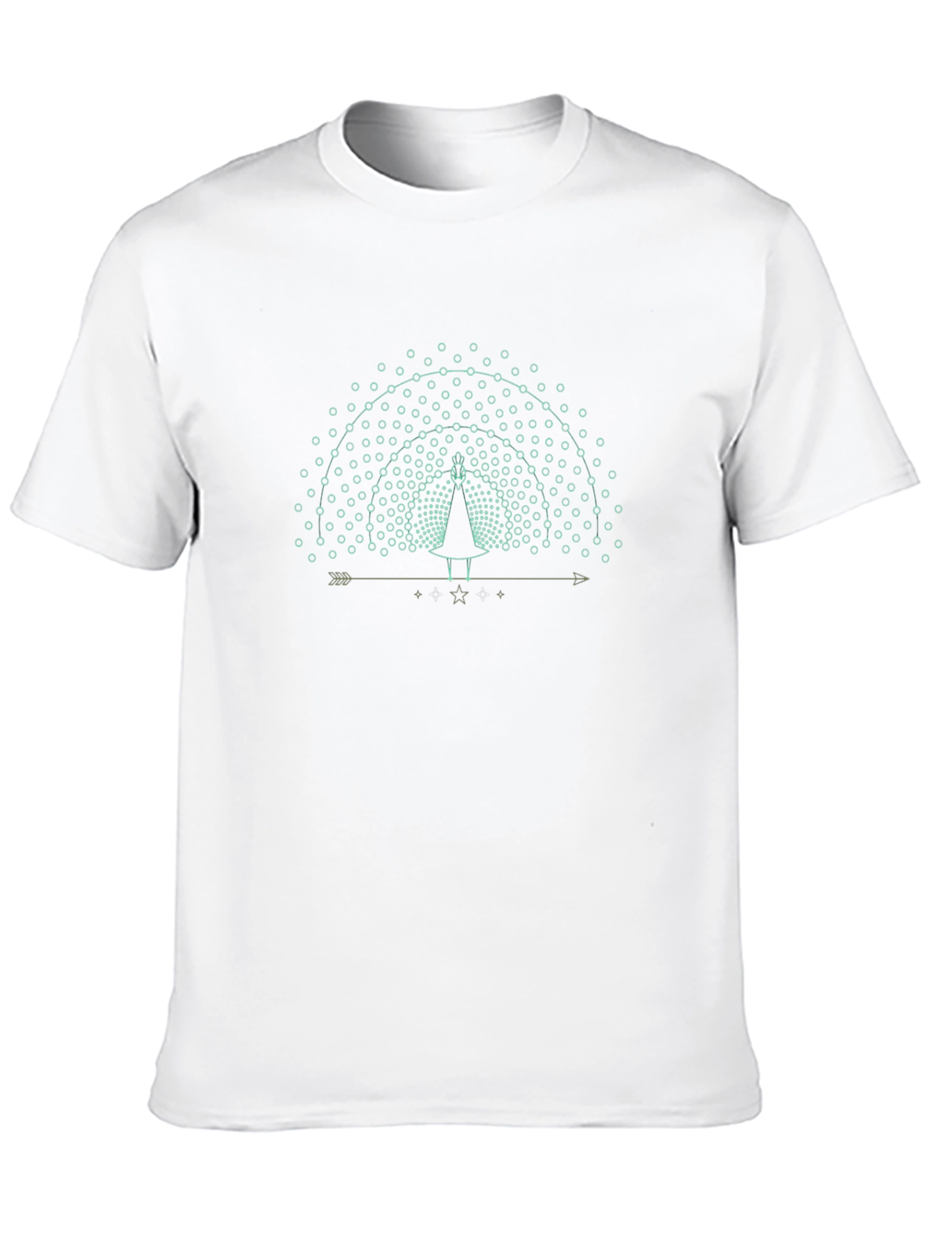 Geometric Peacock Graphic T-Shirt