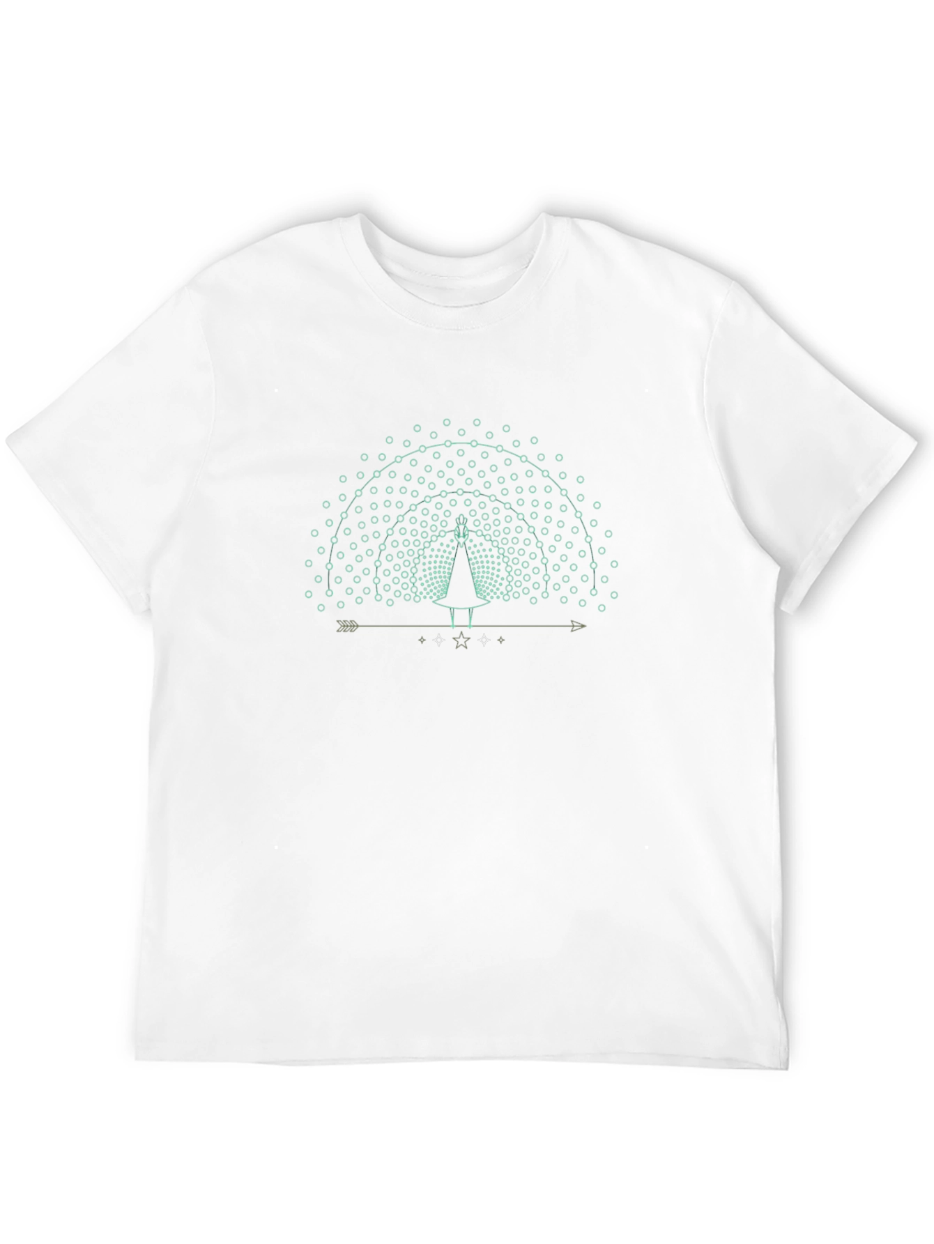 Geometric Peacock Graphic T-Shirt