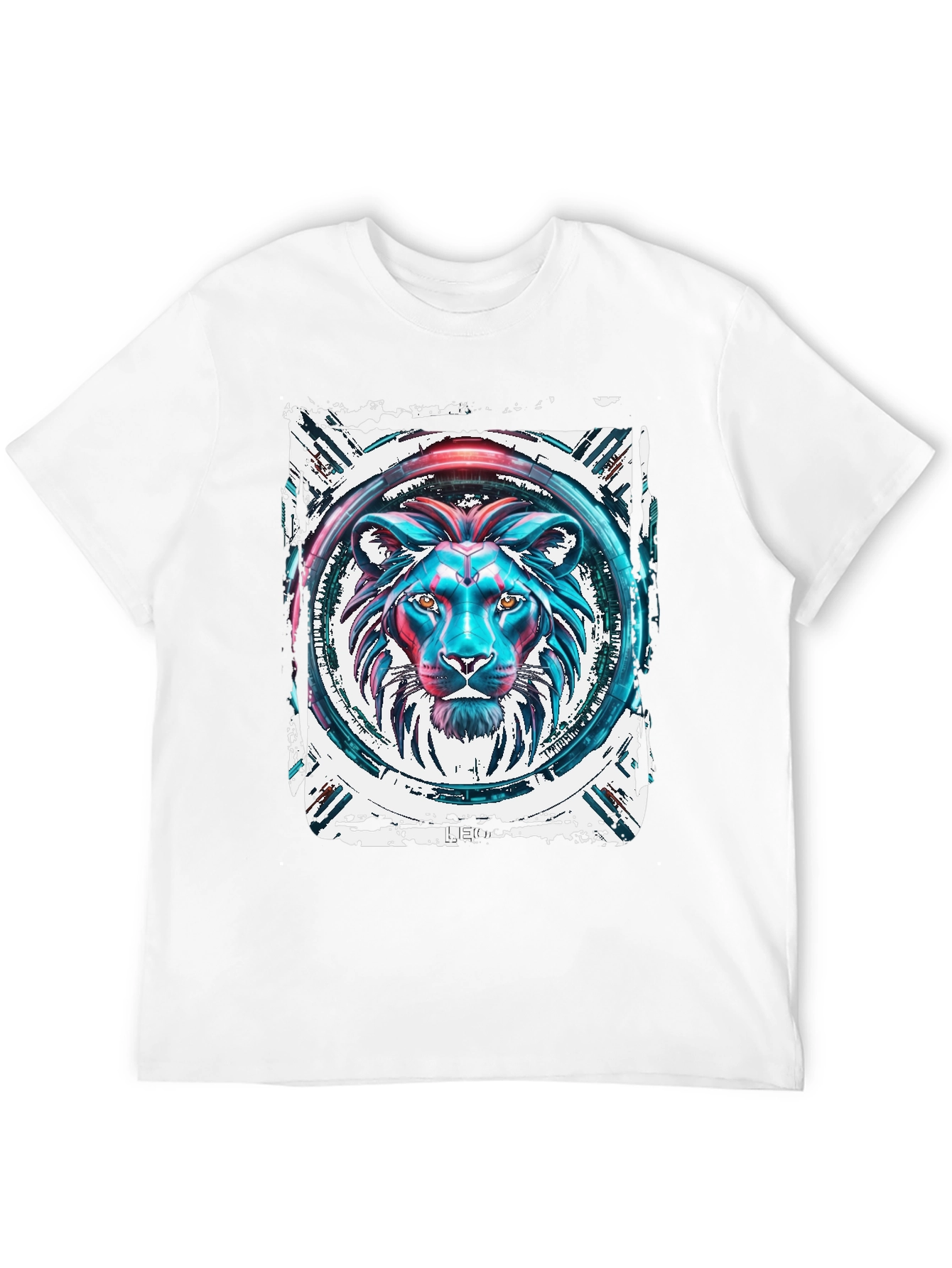 Lion Graphic Print Black T-Shirt