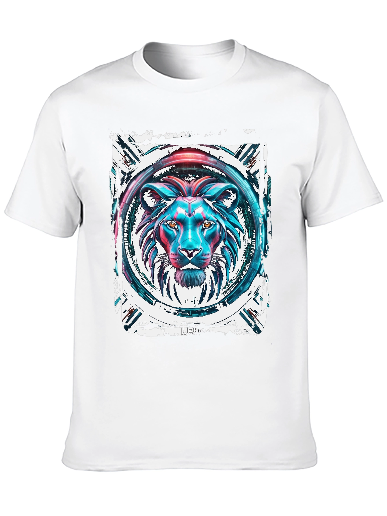 Lion Graphic Print Black T-Shirt