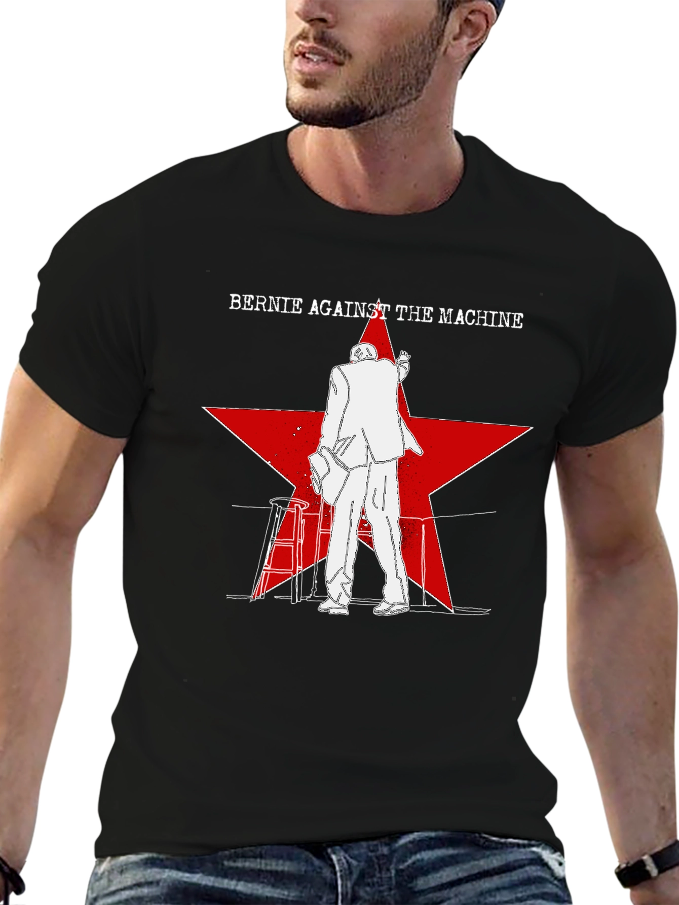 Bernie Against the Machine Graphic Tee