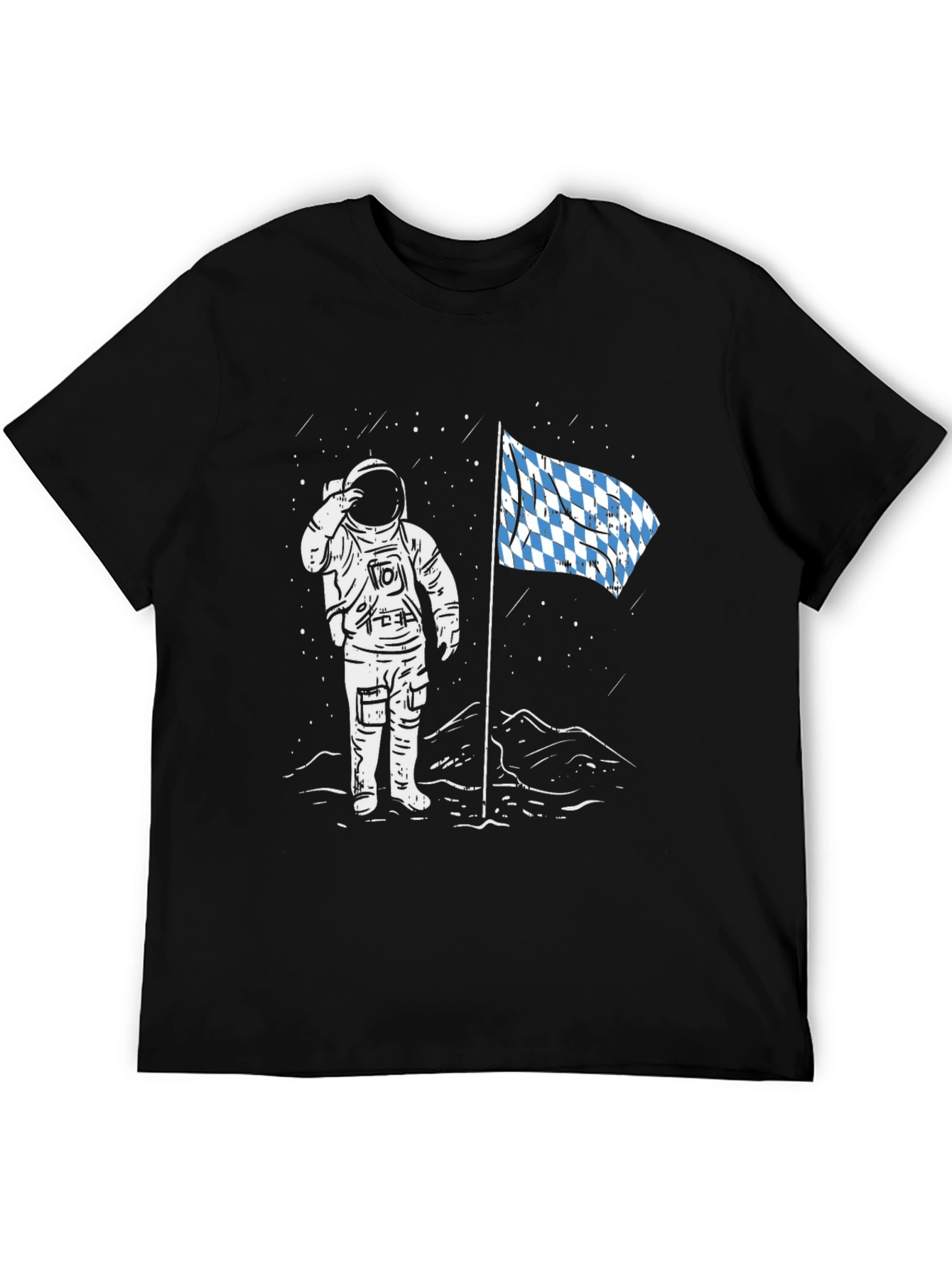Astronaut Bavarian Flag Graphic Tee