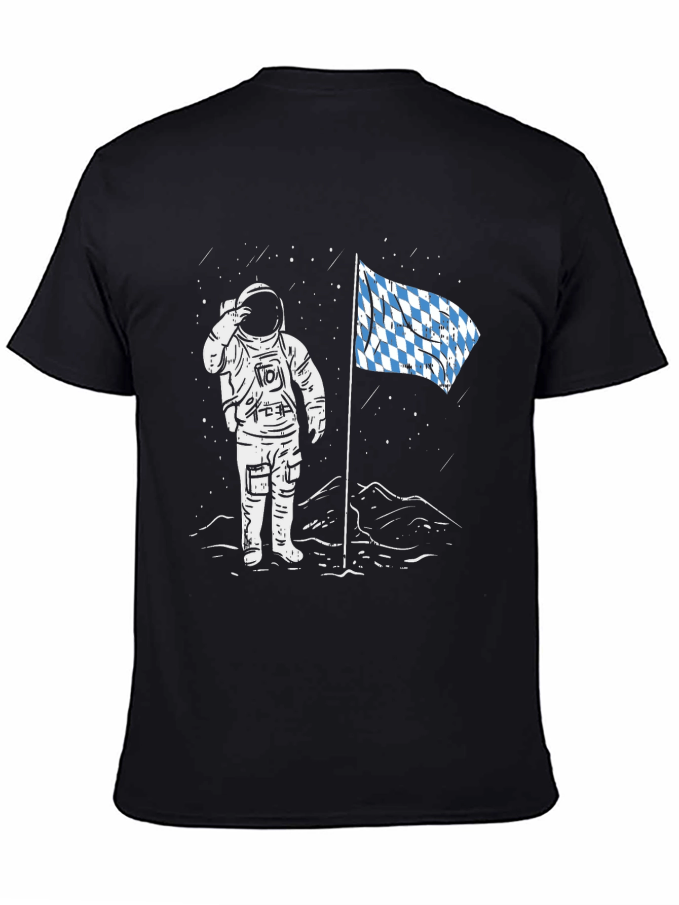 Astronaut Bavarian Flag Graphic Tee