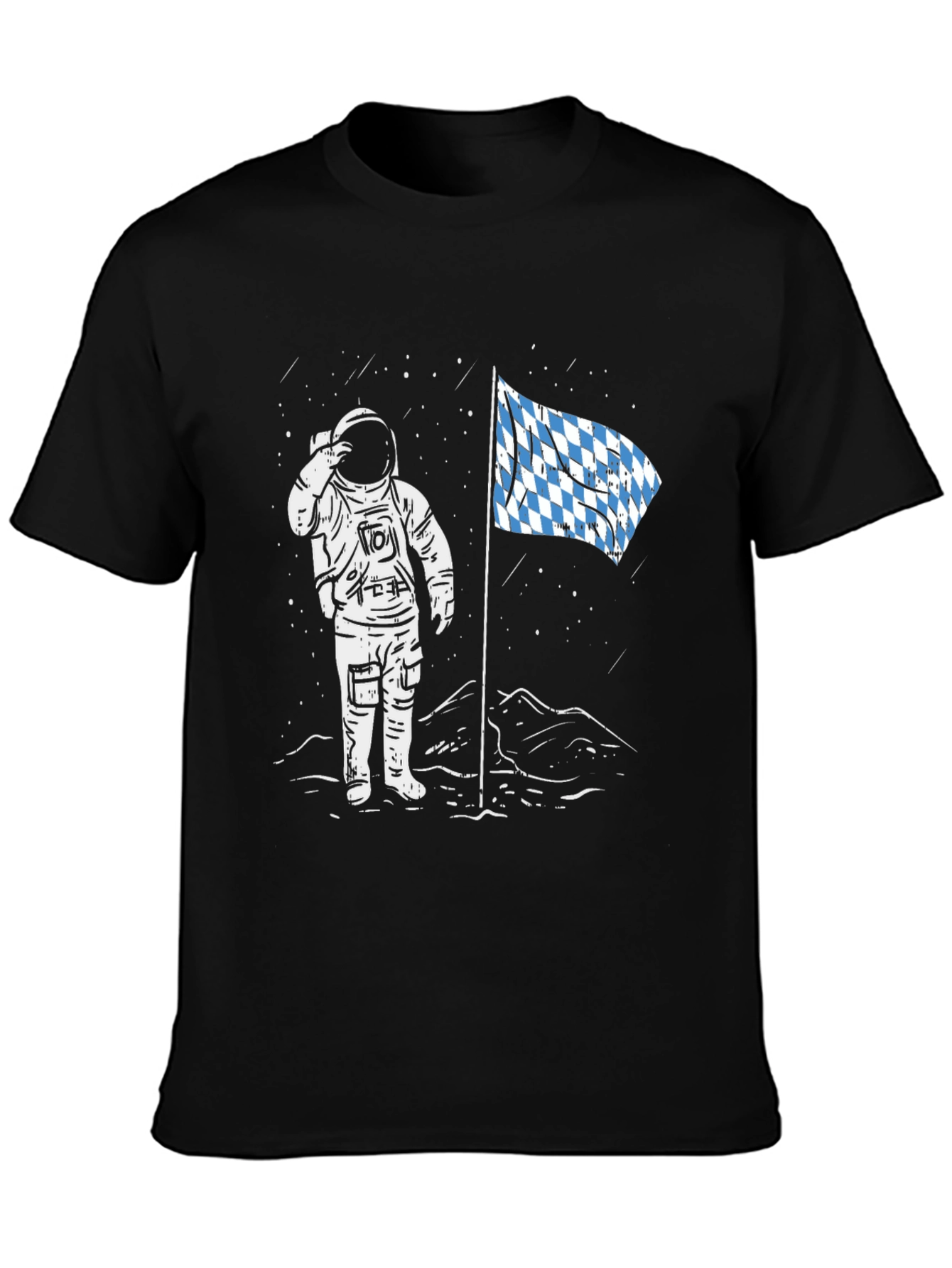 Astronaut Bavarian Flag Graphic Tee