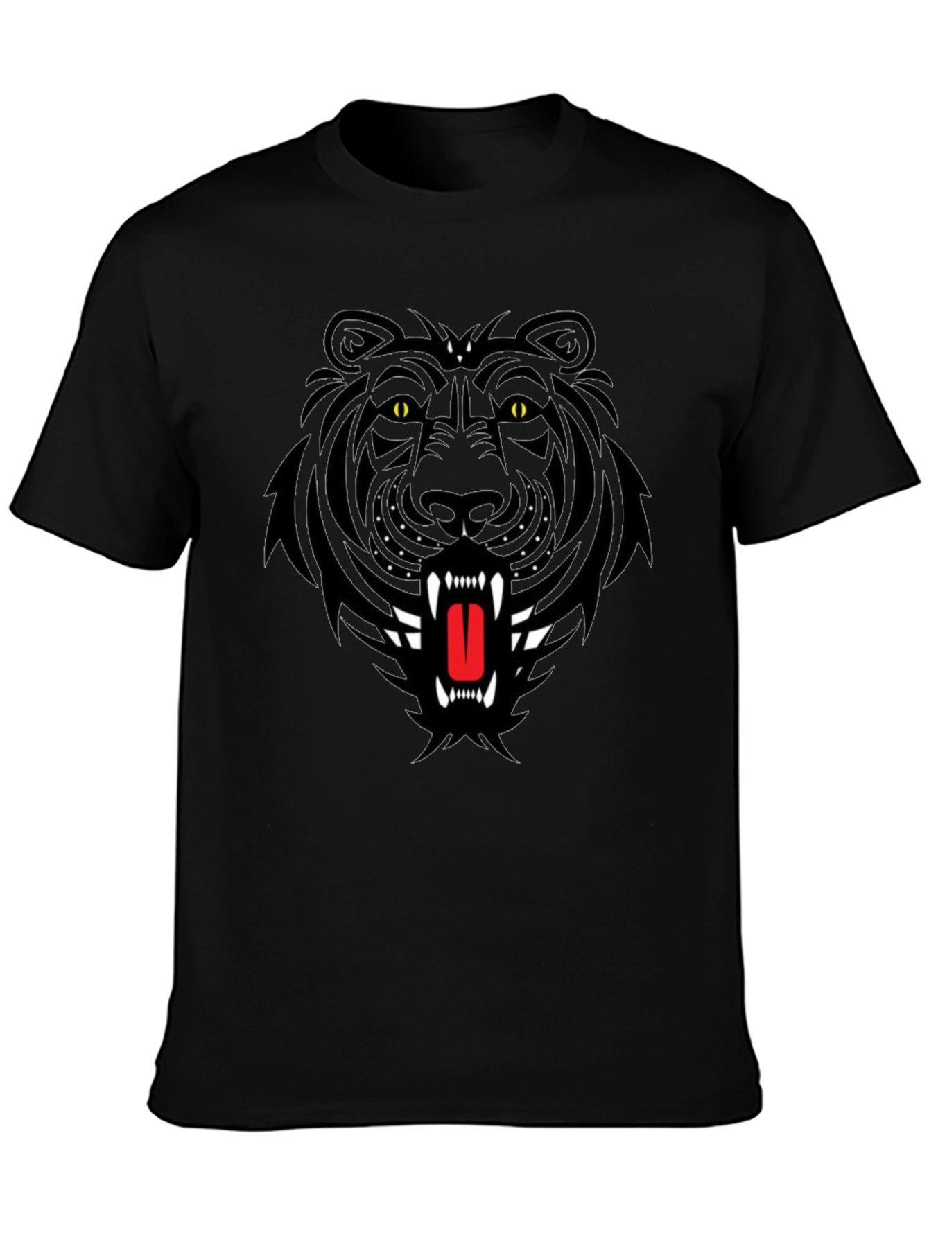 Black Tiger Graphic Tee - Bold Streetwear Style