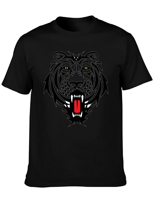 Black Tiger Graphic Tee - Bold Streetwear Style