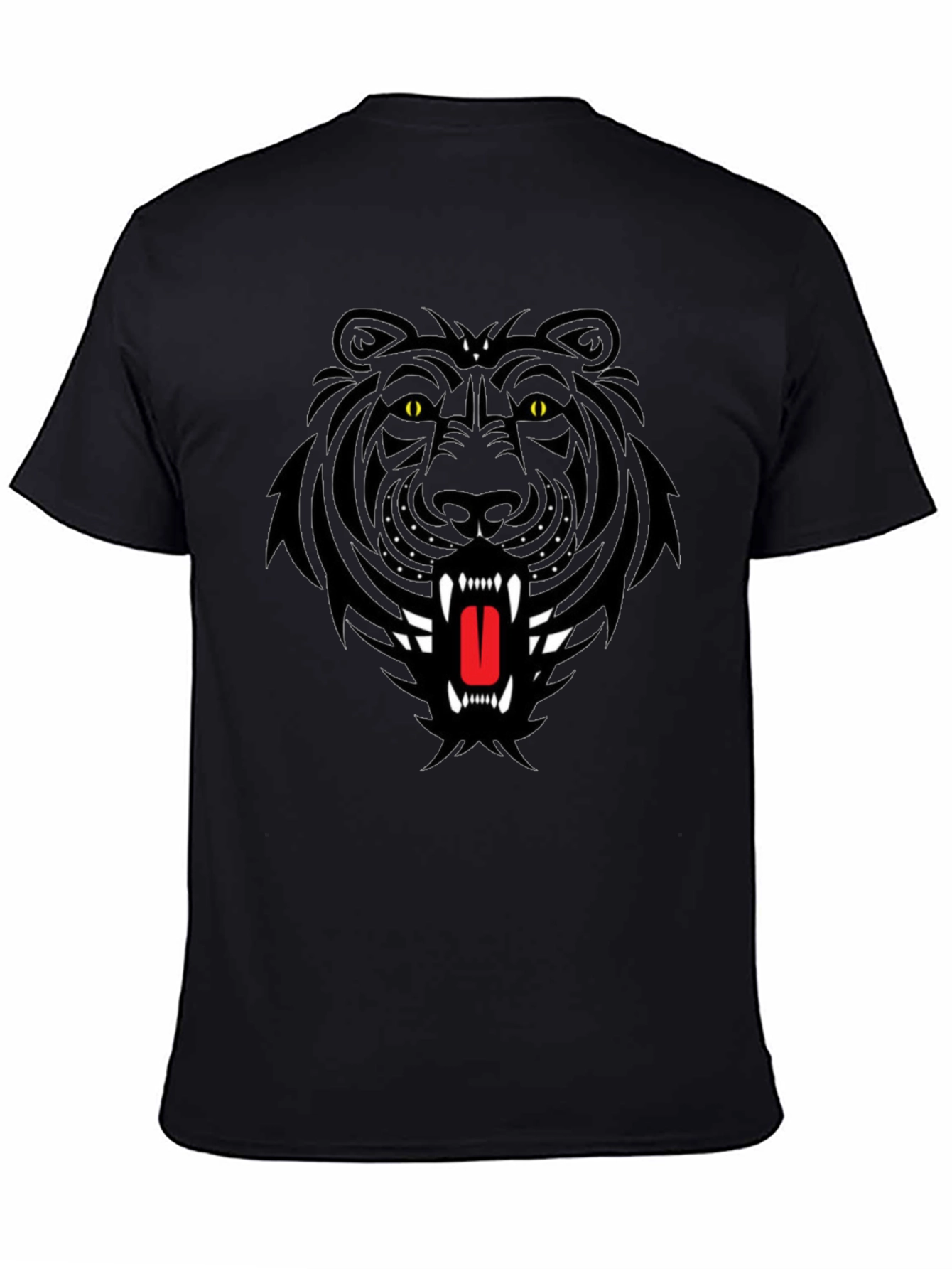 Black Tiger Graphic Tee - Bold Streetwear Style