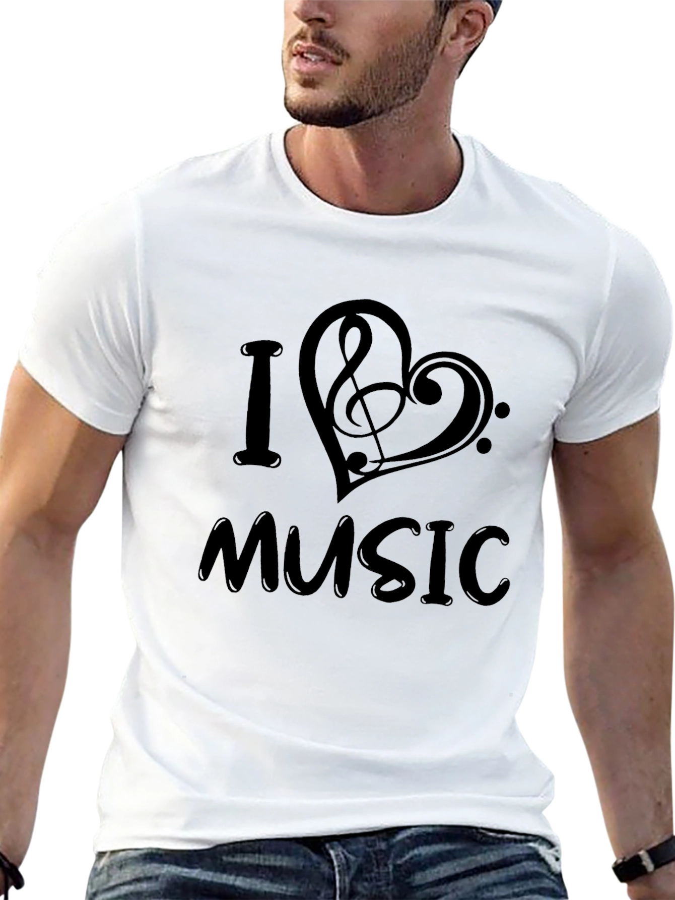 I Heart Music Black T-Shirt