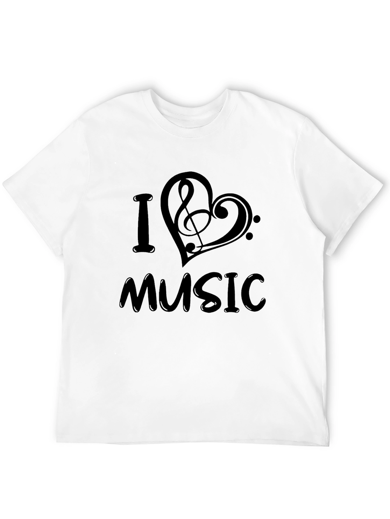I Heart Music Black T-Shirt