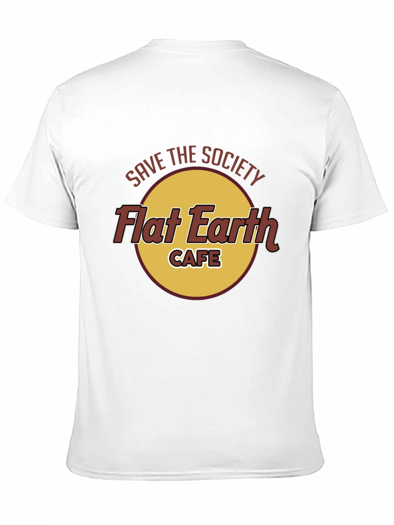 Save the Society Flat Earth Cafe Black T-Shirt
