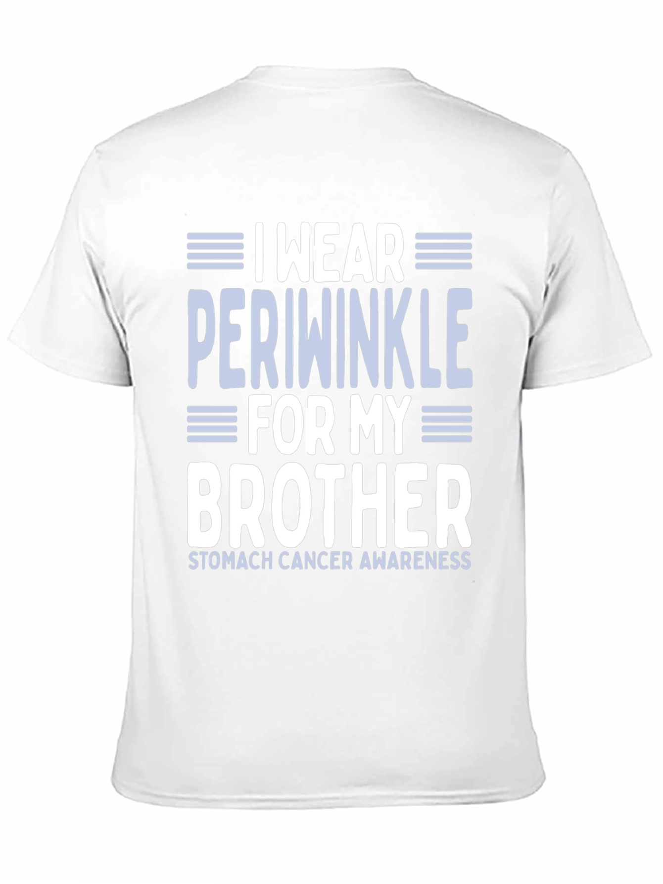 Periwinkle Ribbon Stomach Cancer Awareness T-Shirt