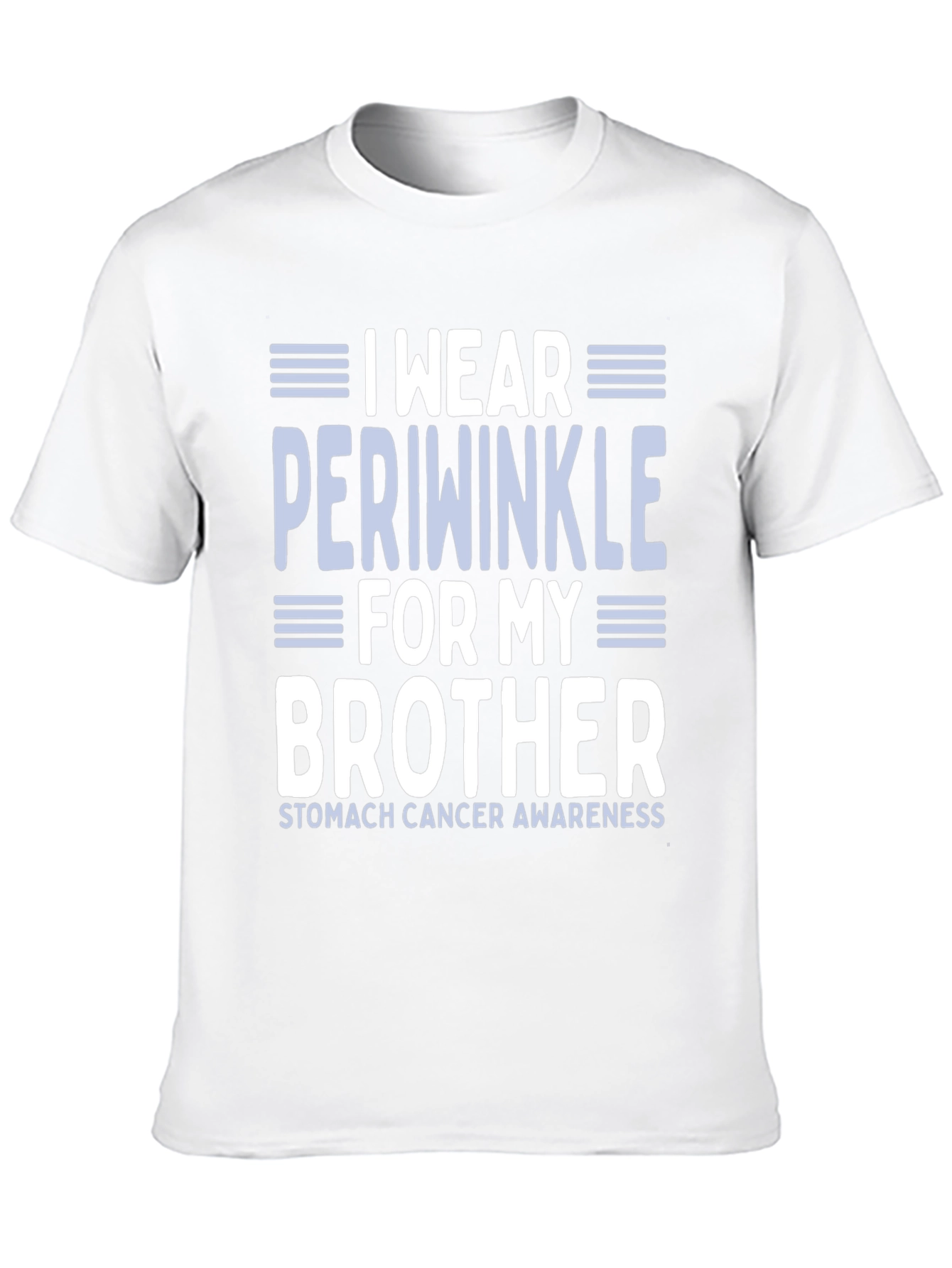 Periwinkle Ribbon Stomach Cancer Awareness T-Shirt