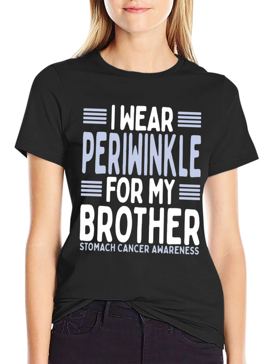 Periwinkle Ribbon Stomach Cancer Awareness T-Shirt