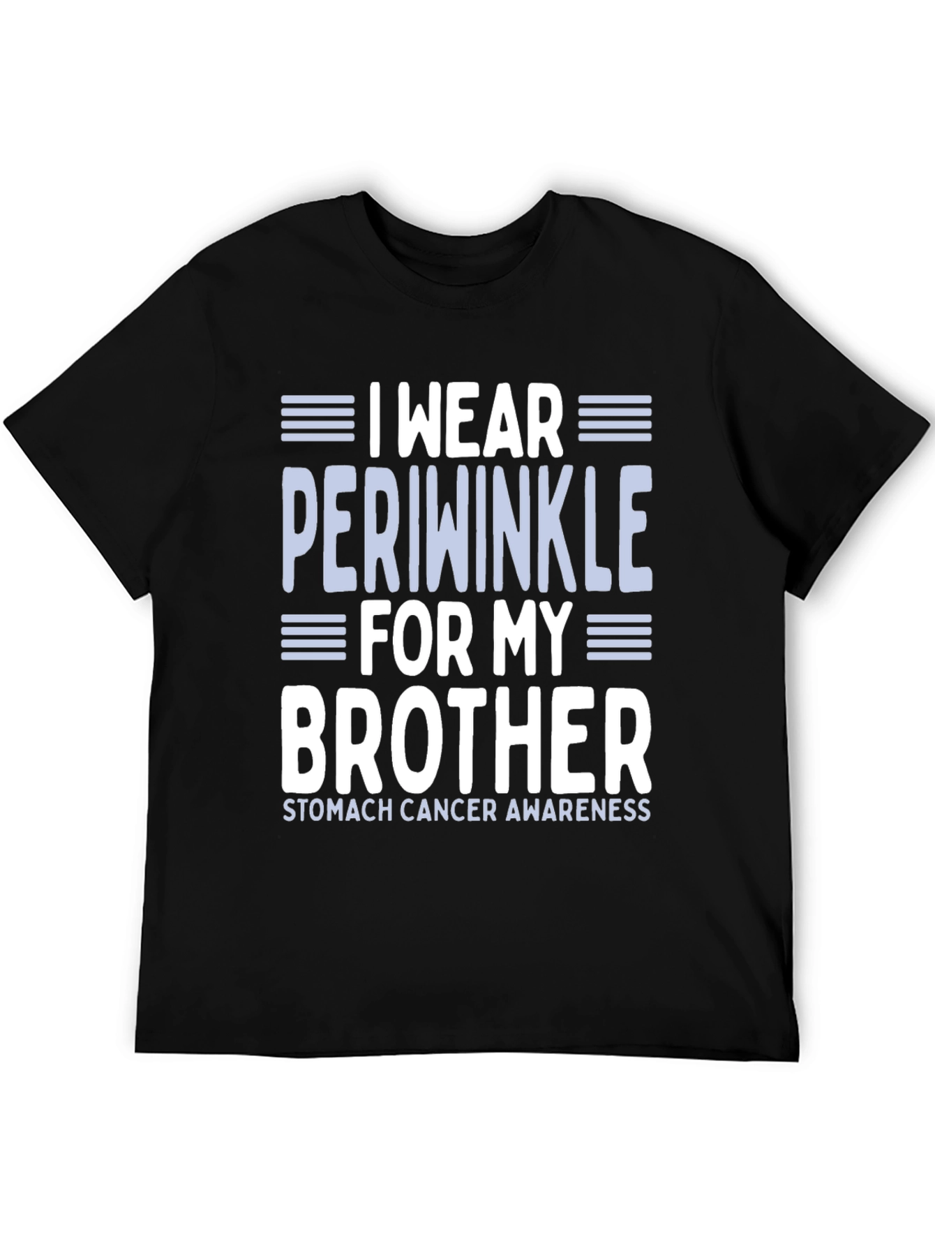 Periwinkle Ribbon Stomach Cancer Awareness T-Shirt