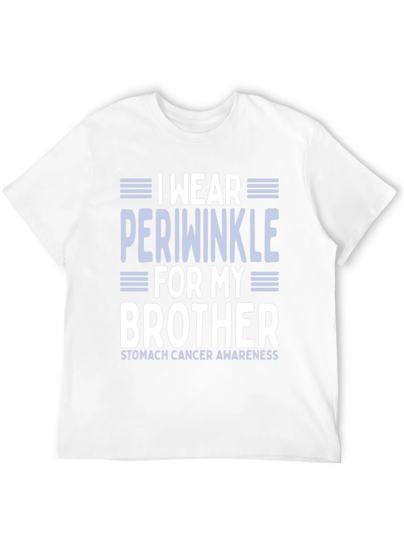 Periwinkle Ribbon Stomach Cancer Awareness T-Shirt