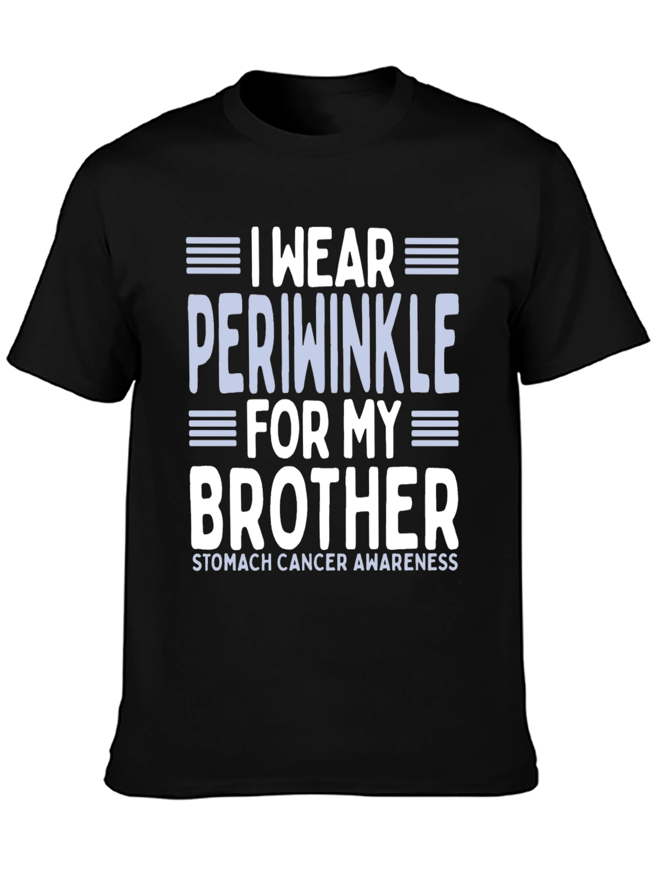 Periwinkle Ribbon Stomach Cancer Awareness T-Shirt