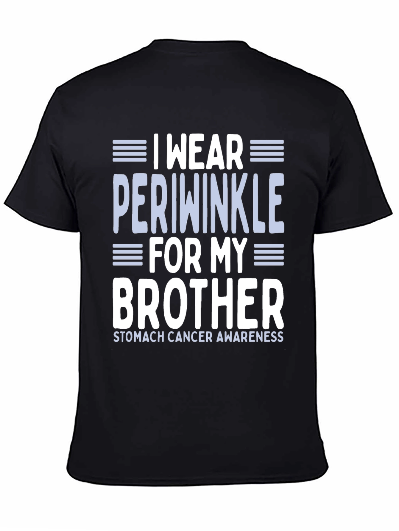Periwinkle Ribbon Stomach Cancer Awareness T-Shirt