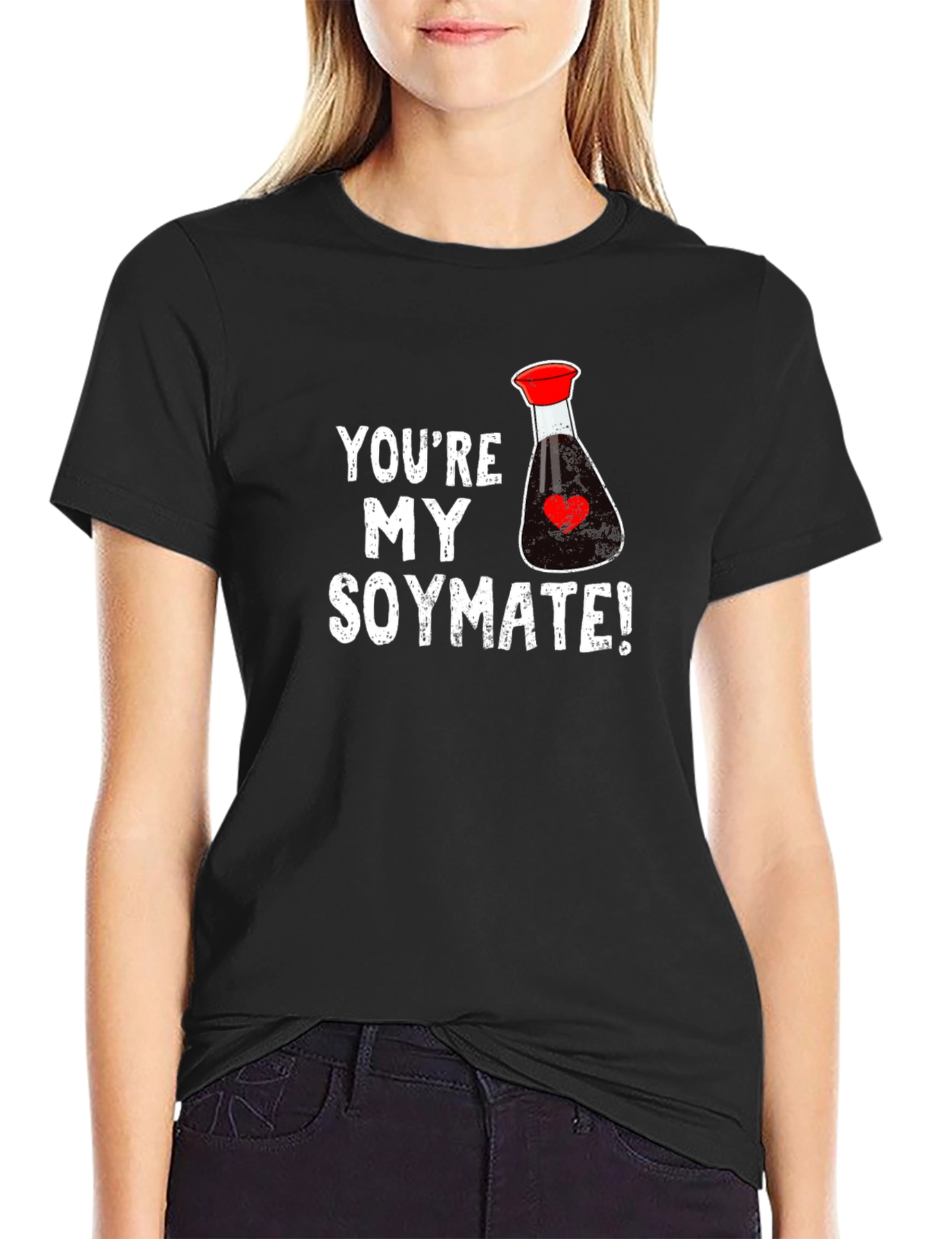 Youre My Soymate Black Graphic Tee