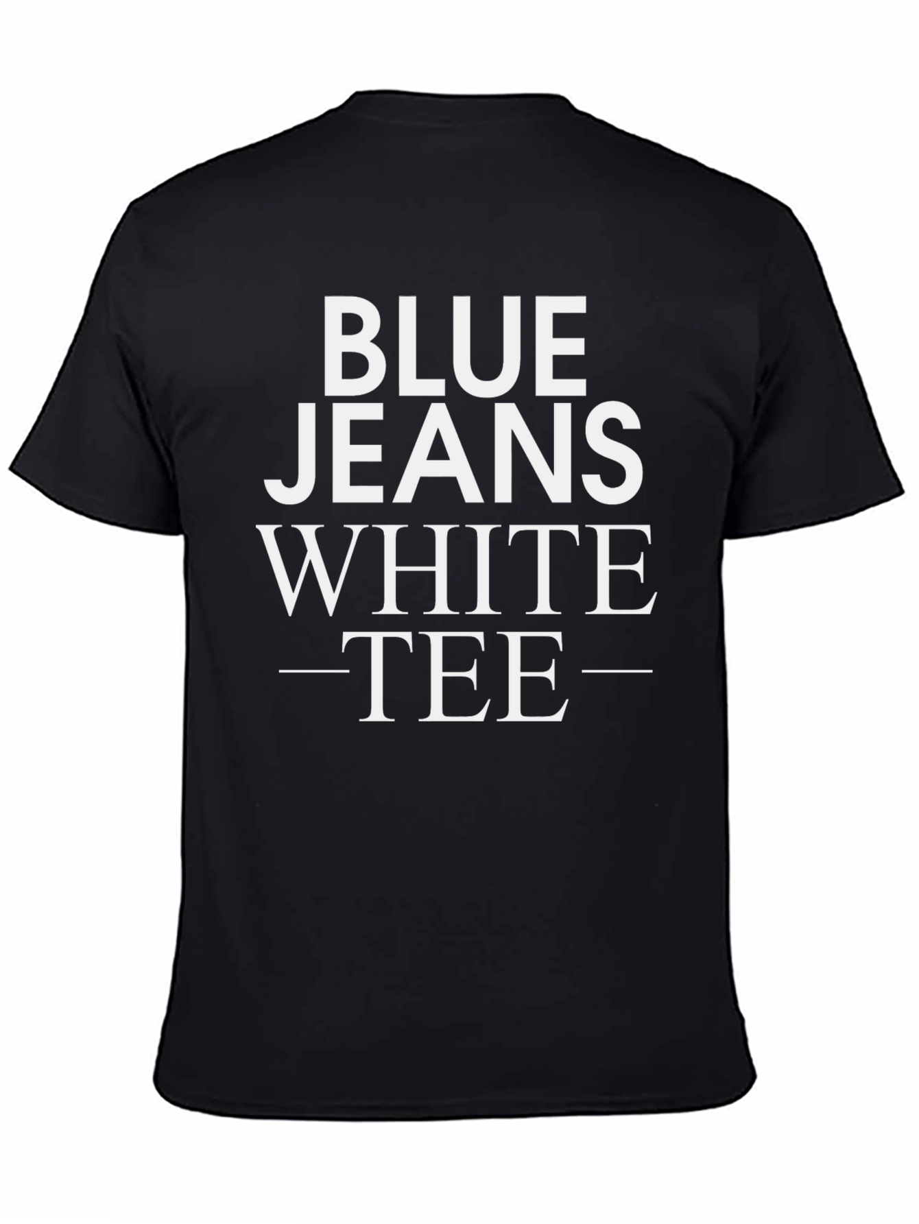 Blue Jeans White Tee Graphic T-Shirt