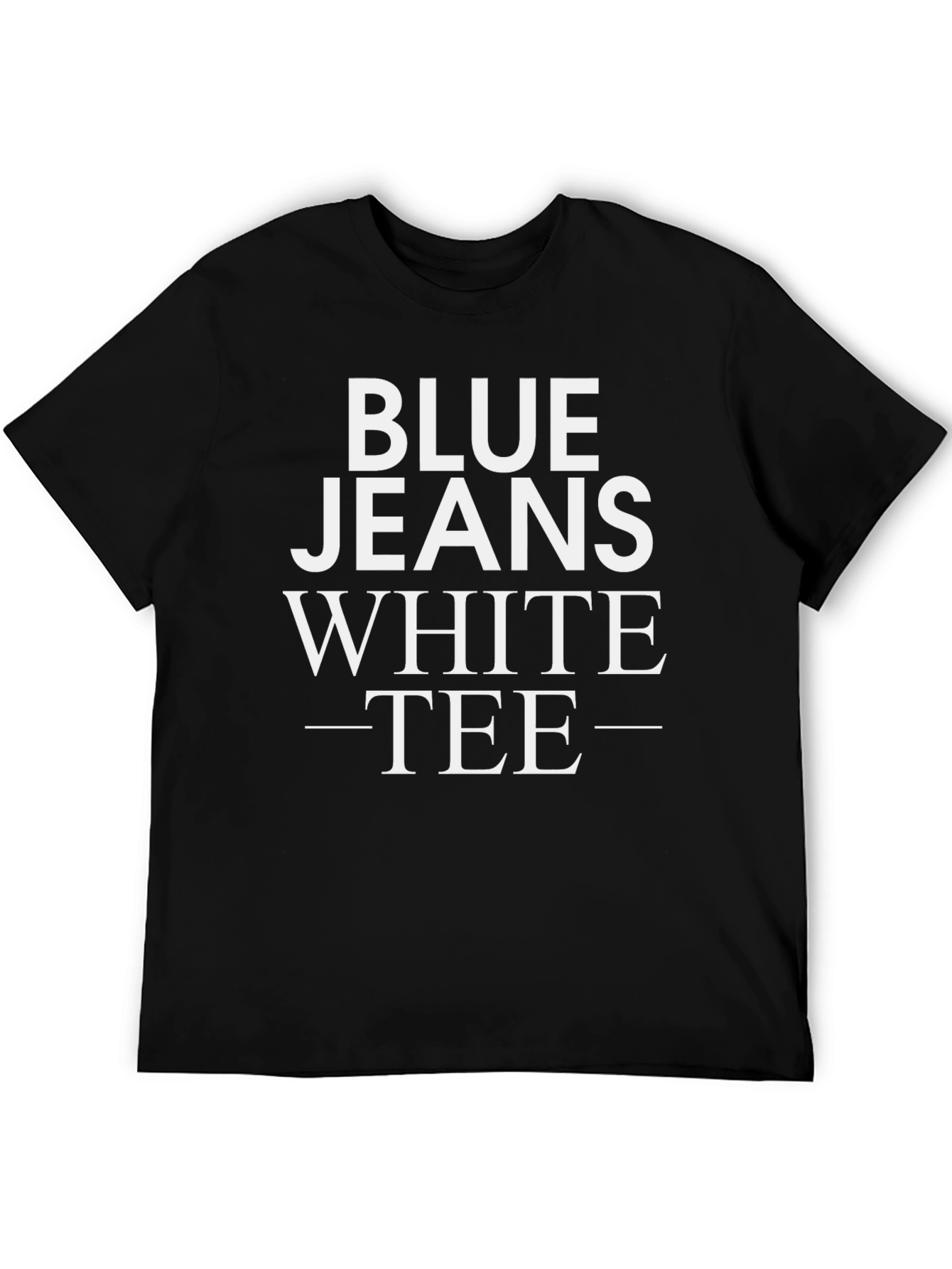 Blue Jeans White Tee Graphic T-Shirt