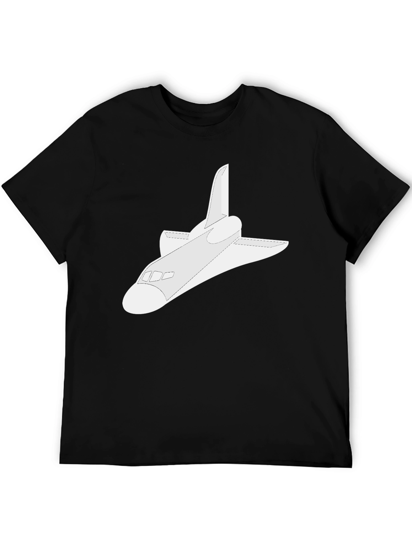 Space Shuttle Graphic Tee - Classic Black T-Shirt