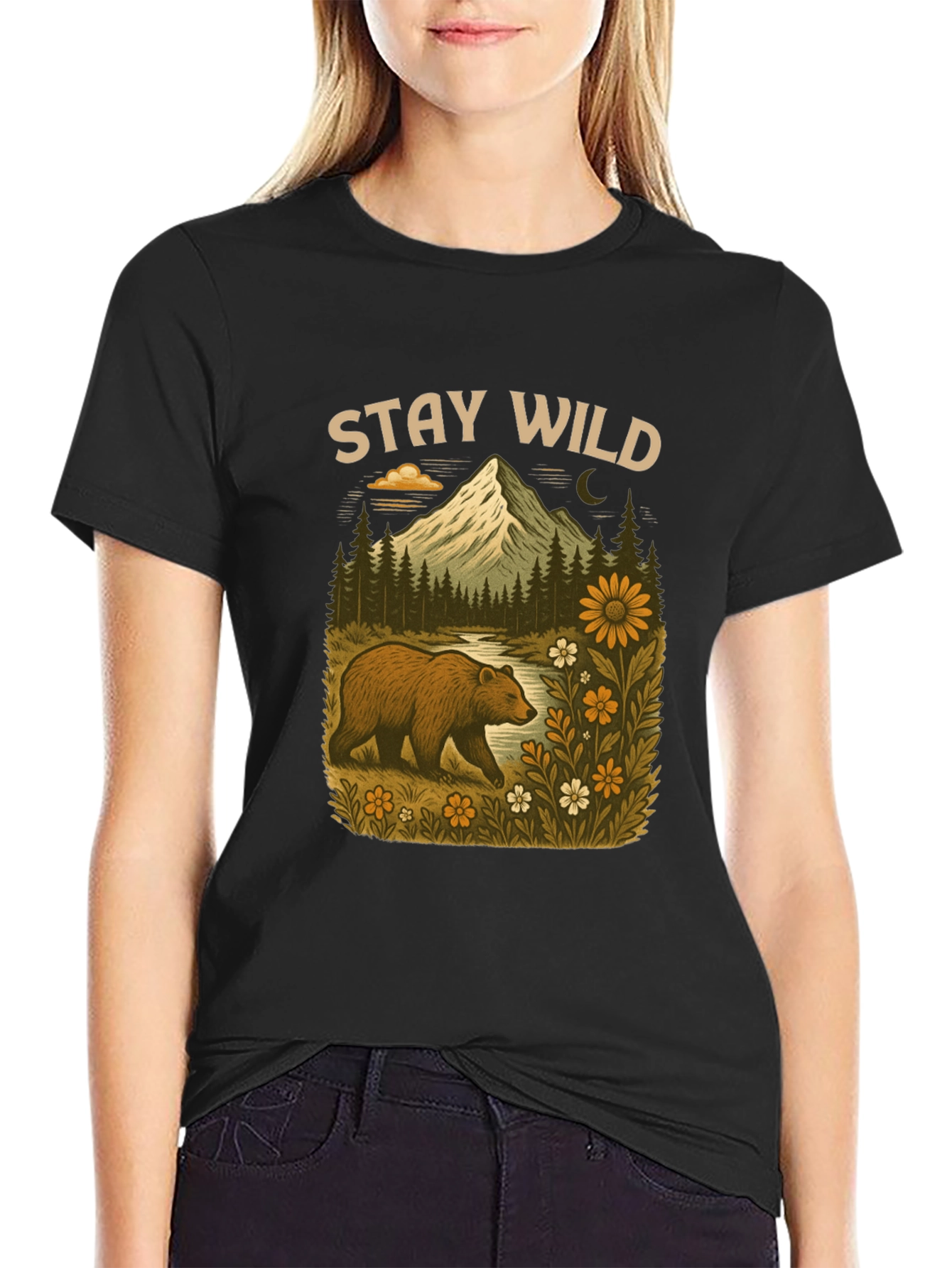 Stay Wild Bear Mountain Graphic Tee