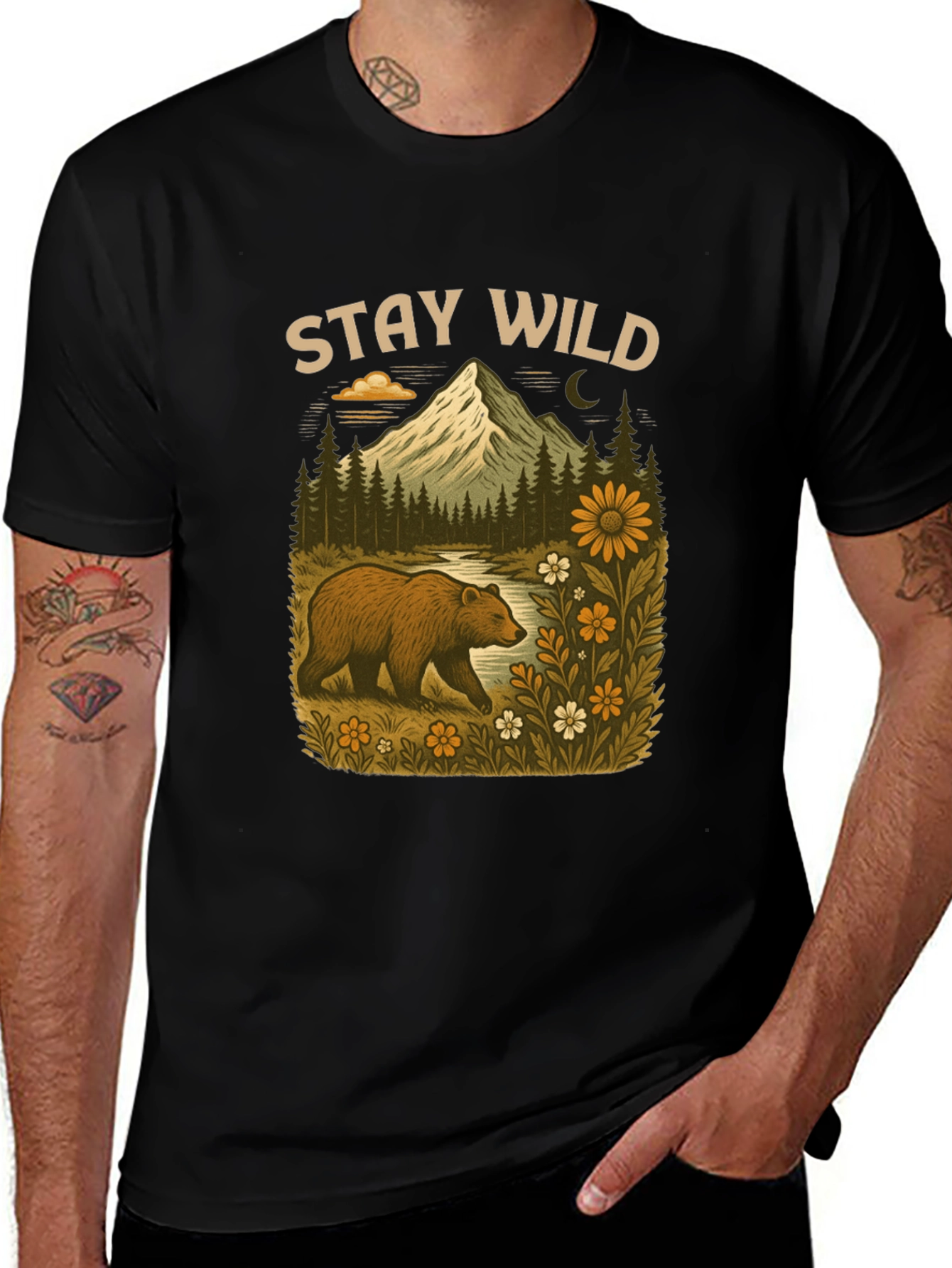 Stay Wild Bear Mountain Graphic Tee