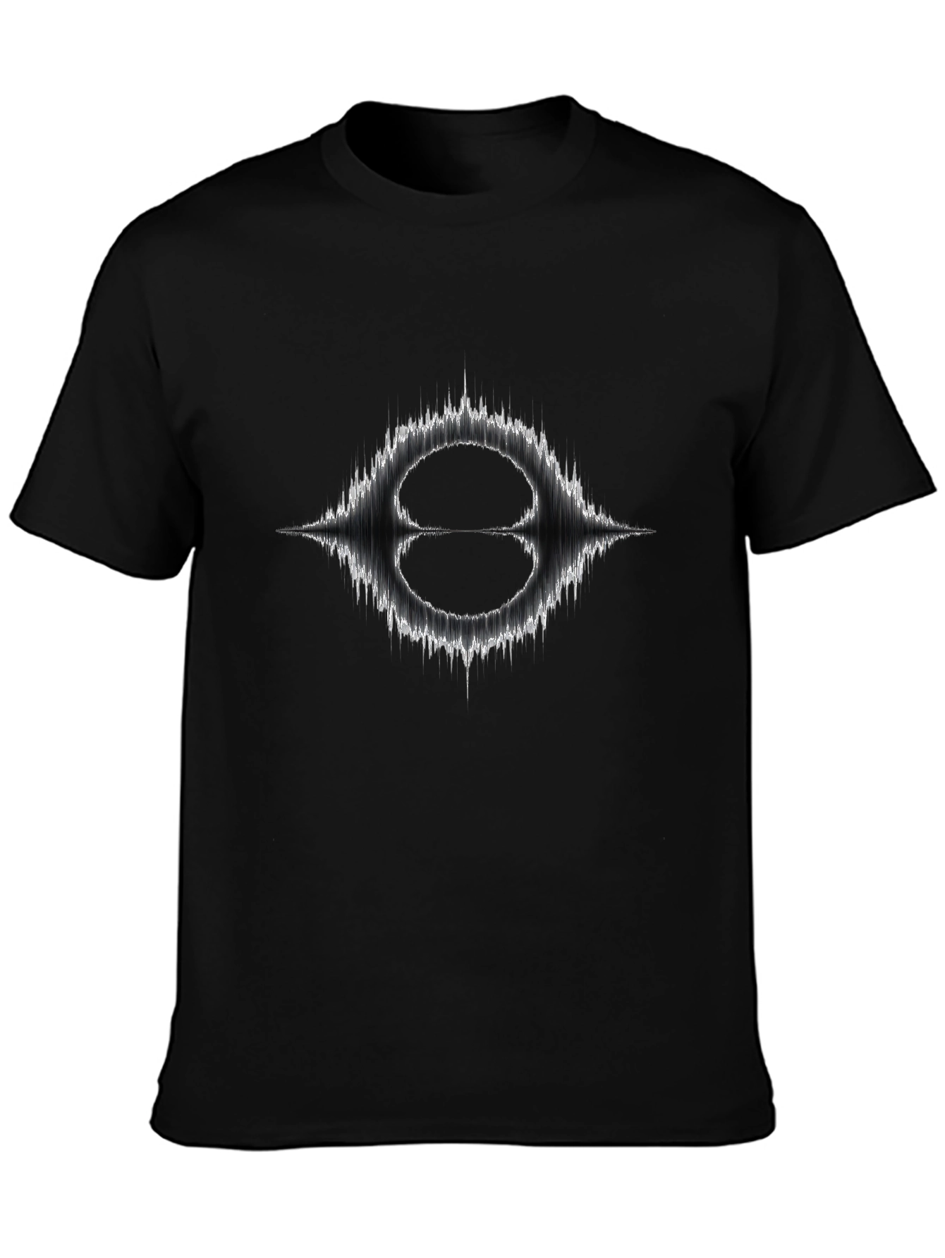 Abstract Soundwave Graphic T-Shirt - Modern Black Tee