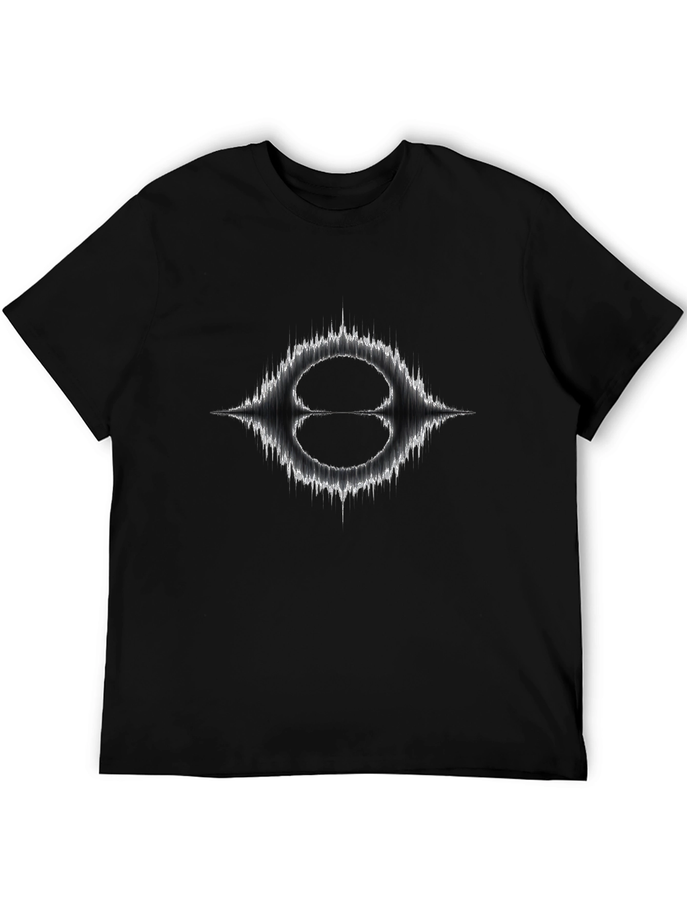 Abstract Soundwave Graphic T-Shirt - Modern Black Tee