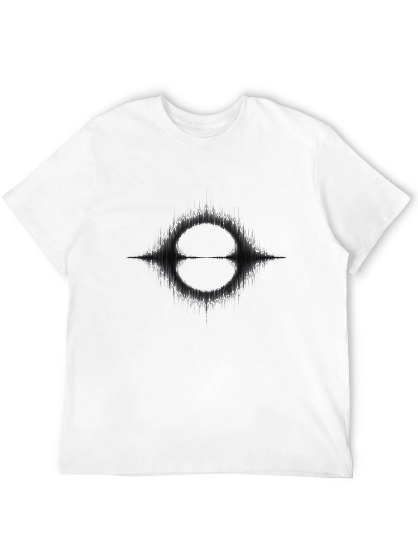 Abstract Soundwave Graphic T-Shirt - Modern Black Tee
