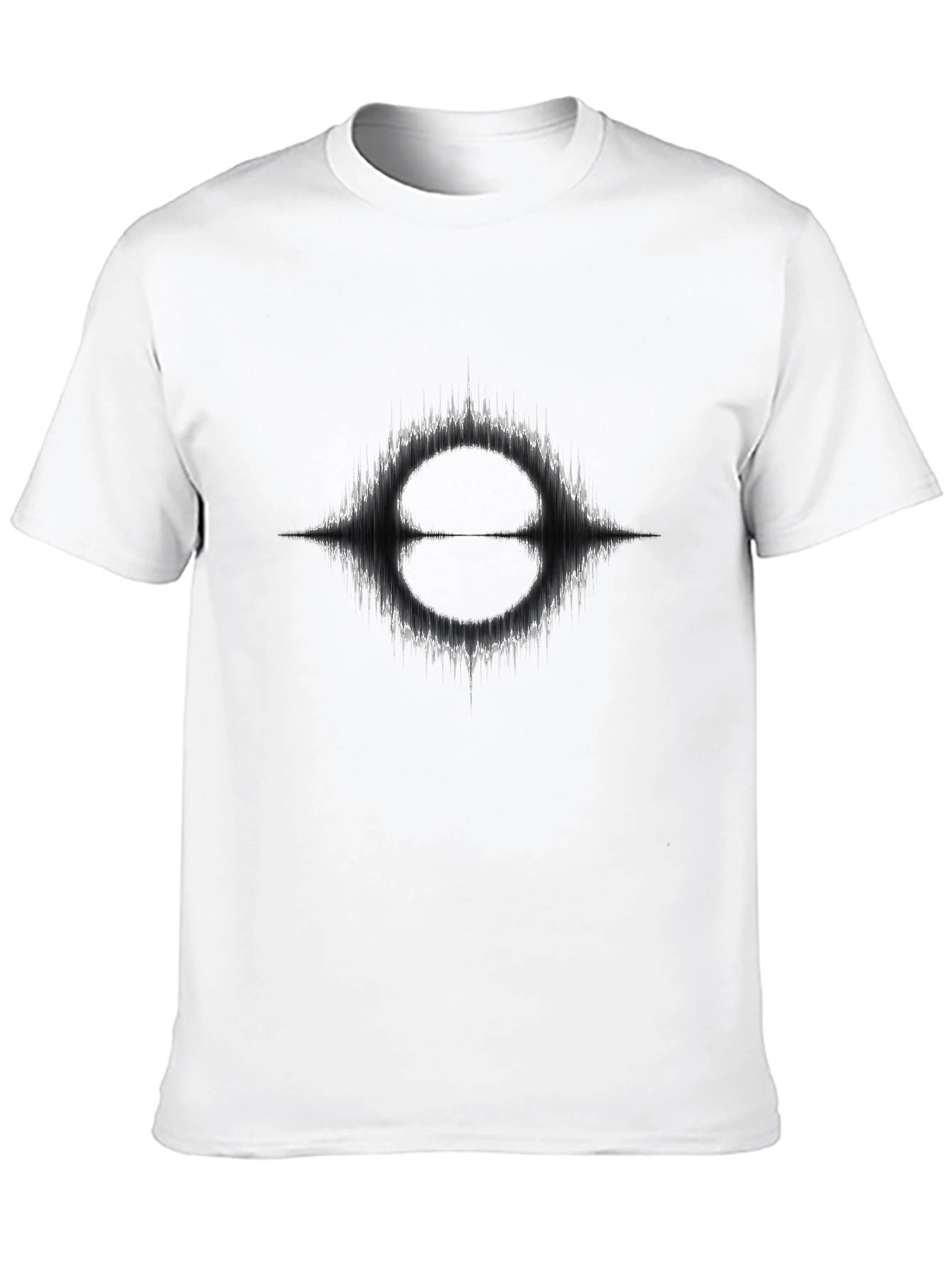 Abstract Soundwave Graphic T-Shirt - Modern Black Tee