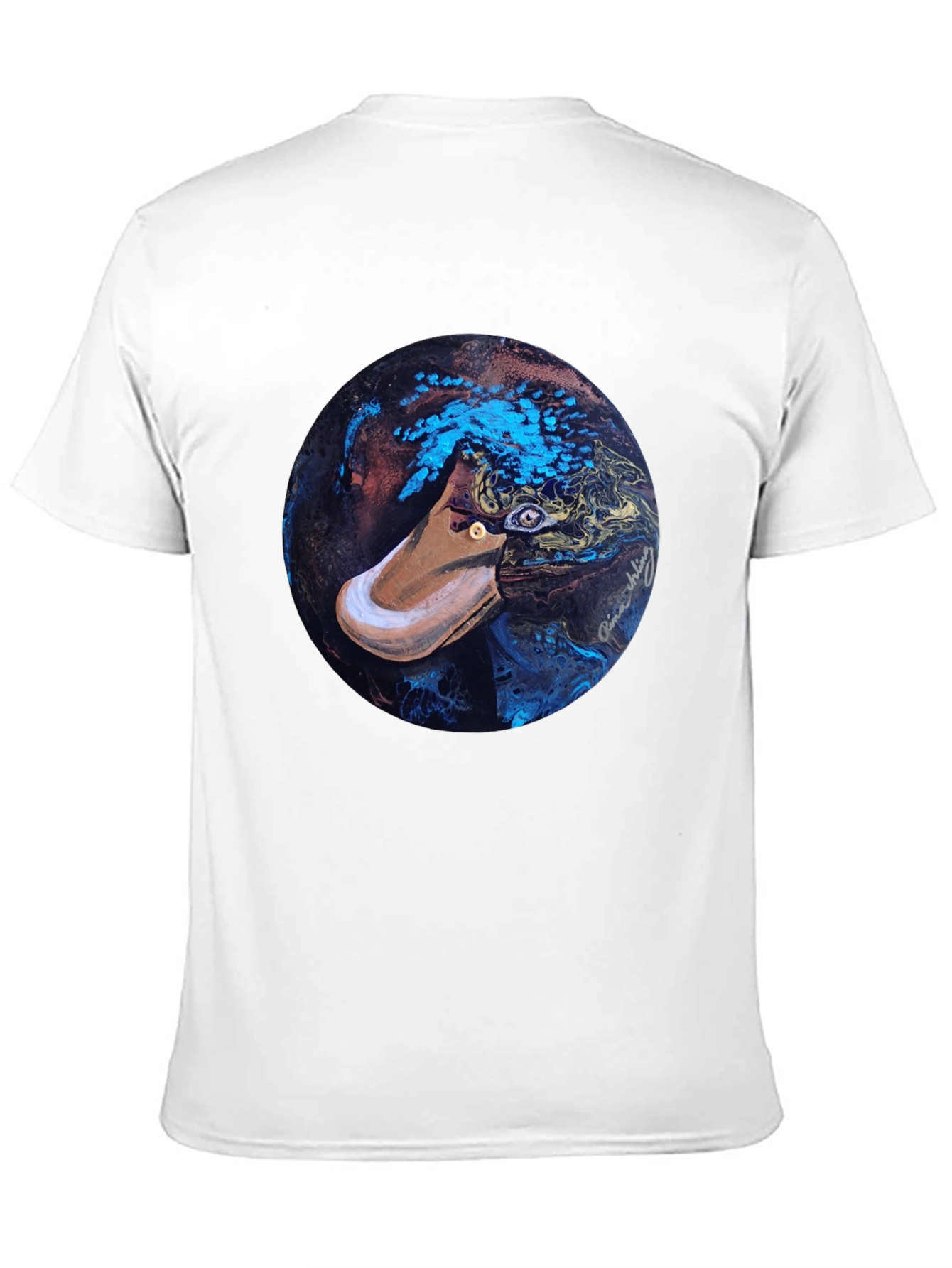 Abstract Platypus Graphic Tee - Black