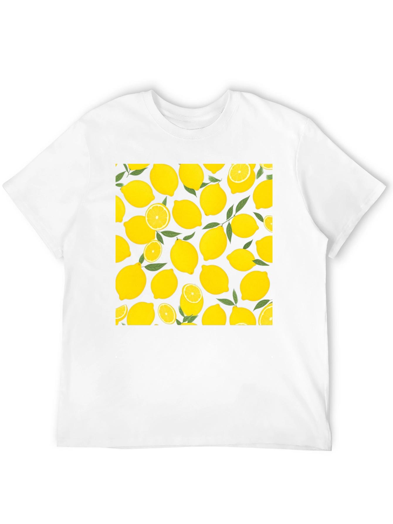 Lemon Print Black T-Shirt