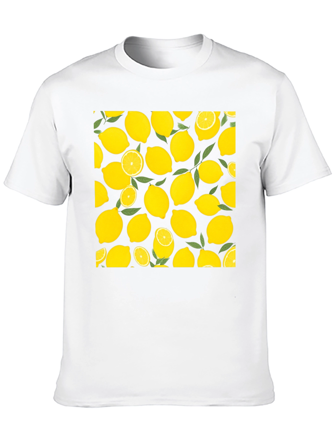 Lemon Print Black T-Shirt