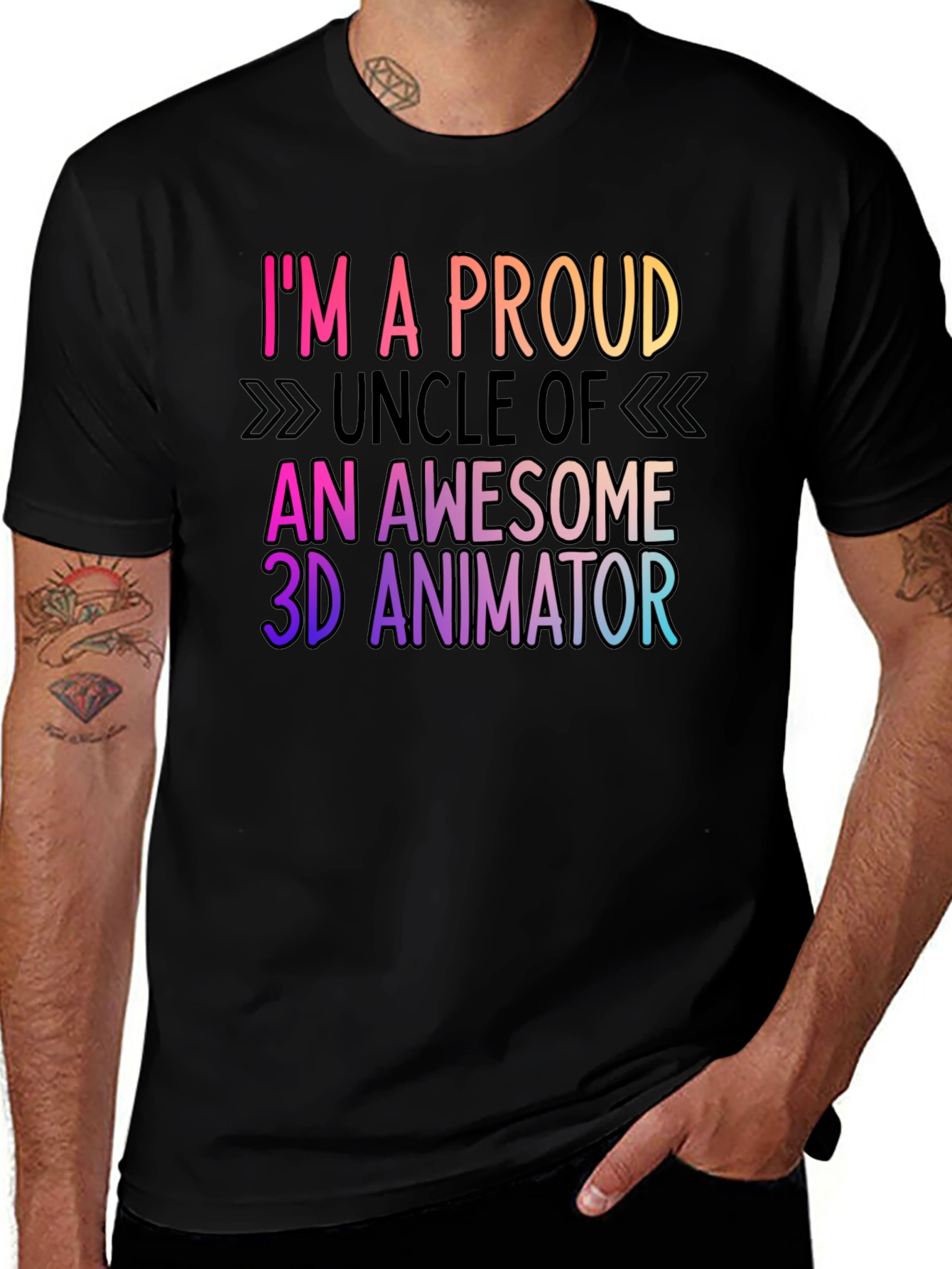 Proud Uncle of 3D Animator Graphic Tee