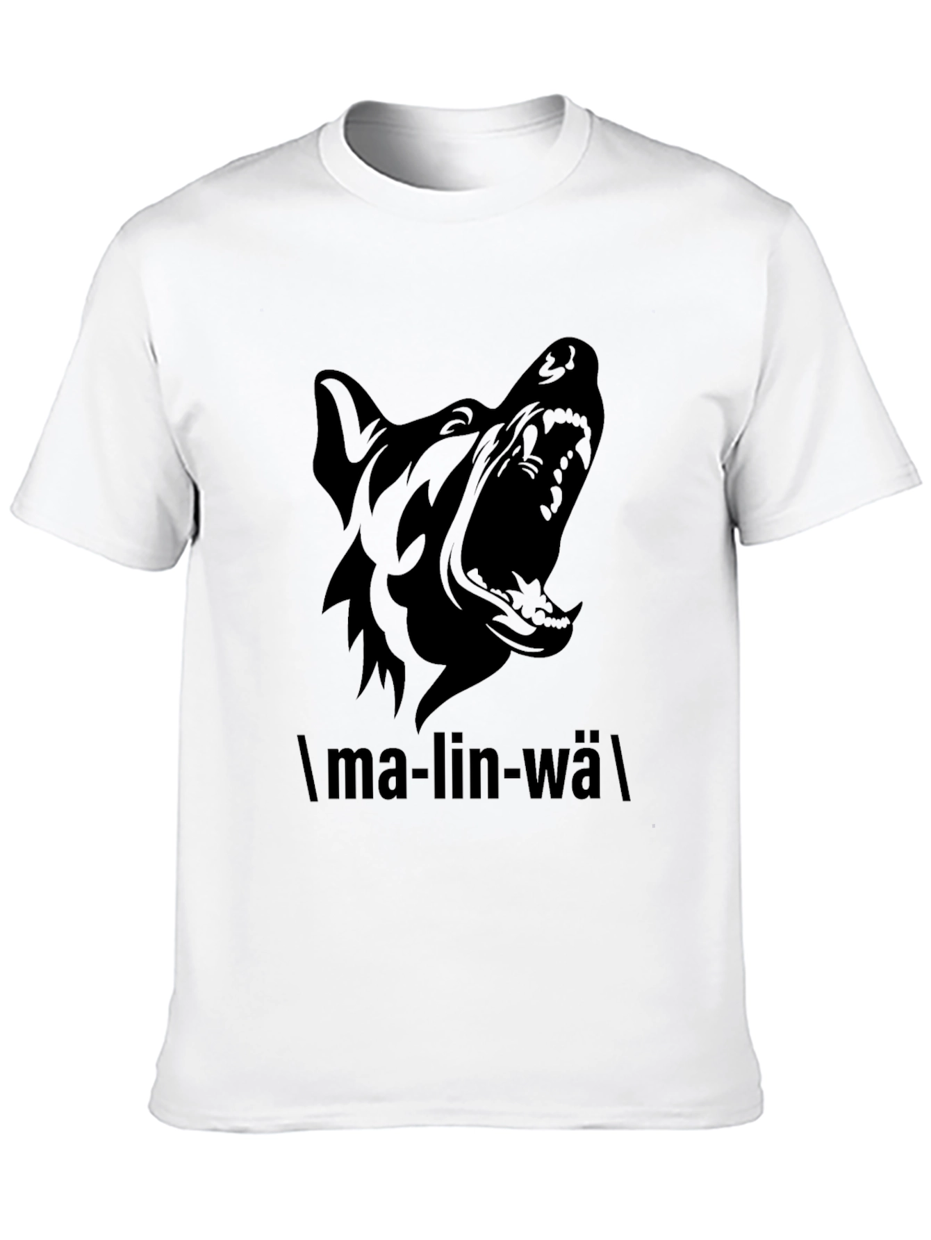 Black Wolf Graphic Tee - Malinois Breed
