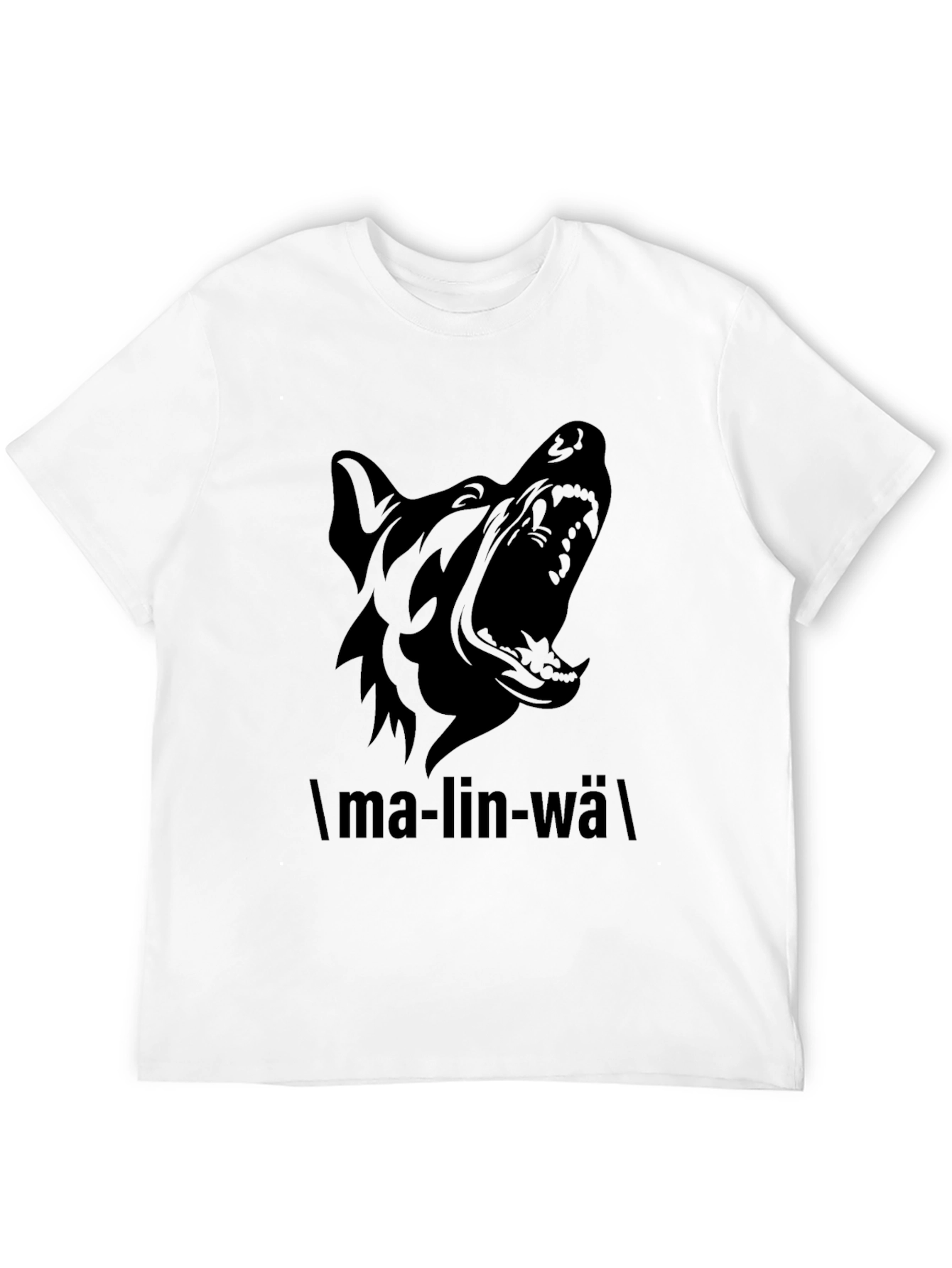 Black Wolf Graphic Tee - Malinois Breed