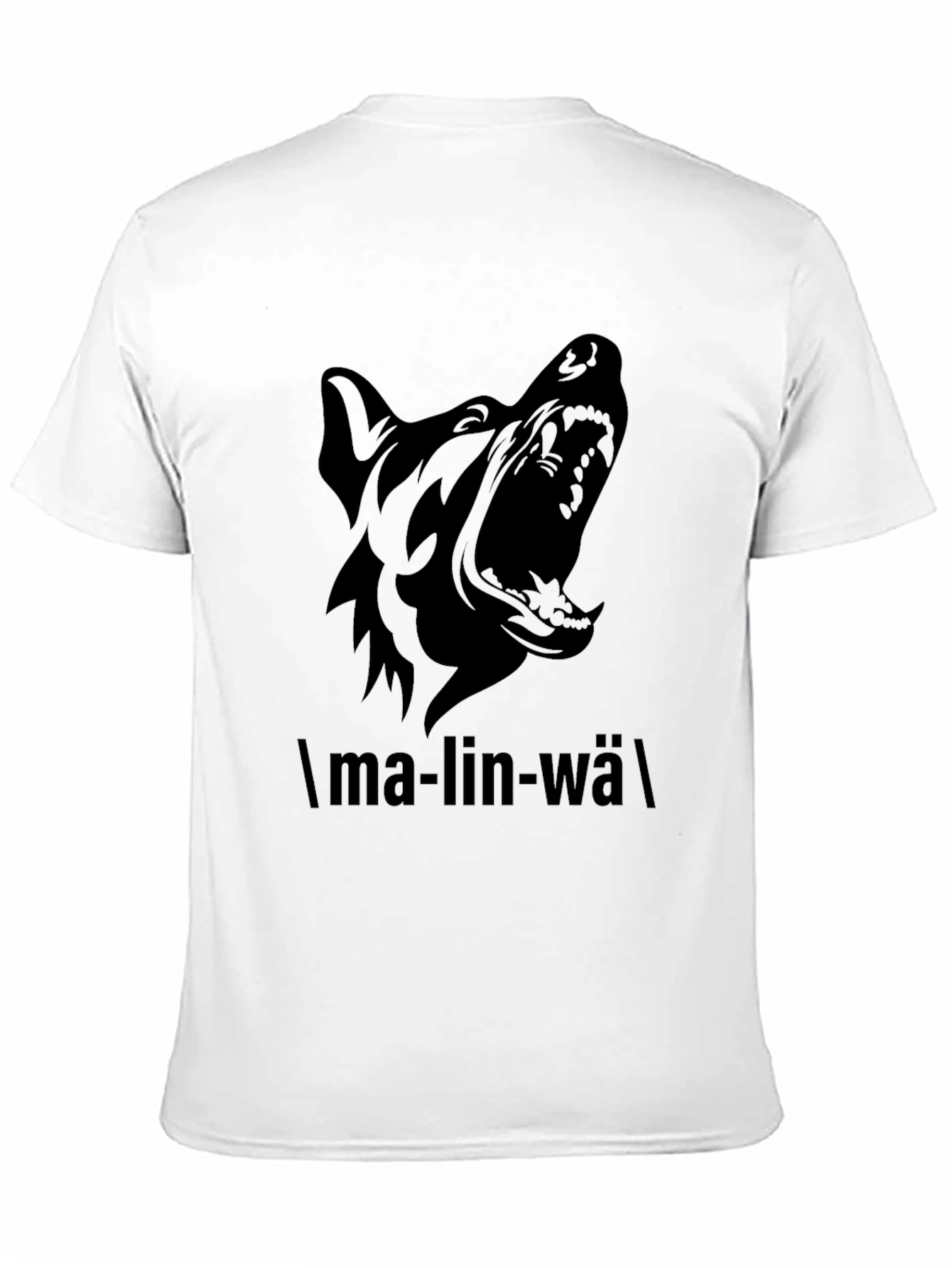 Black Wolf Graphic Tee - Malinois Breed