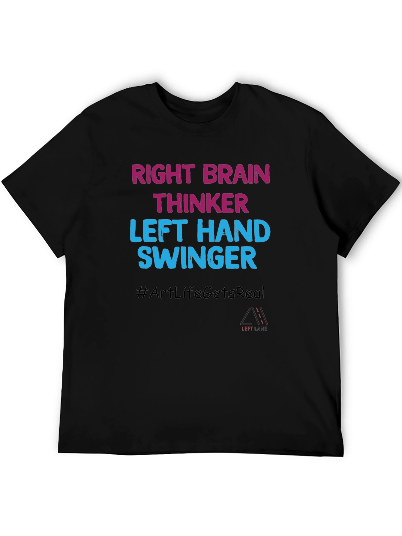 Right Brain Thinker Tee - Left Hand Swinger Design