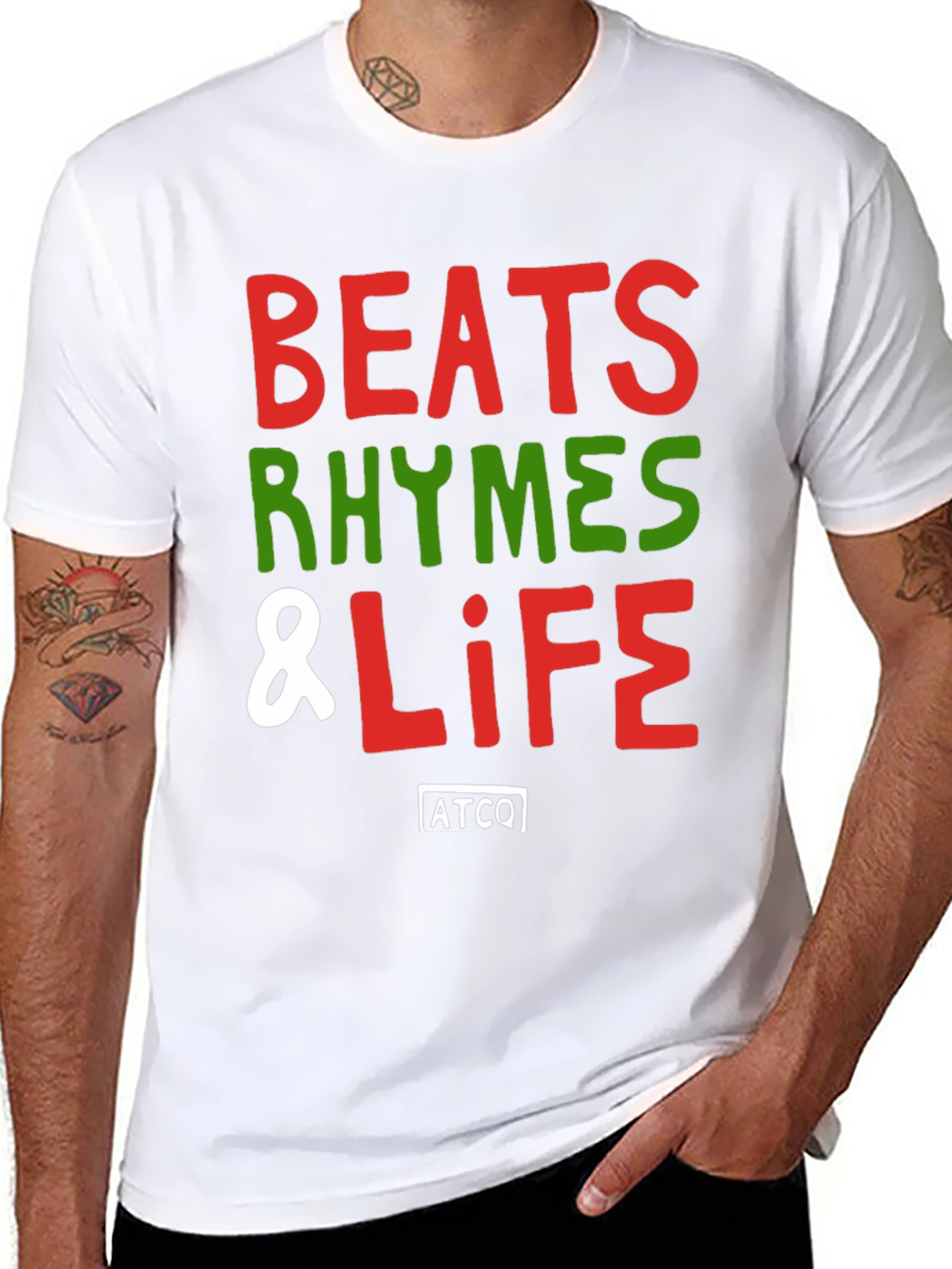 Beats Rhymes & Life Crew Neck T-Shirt