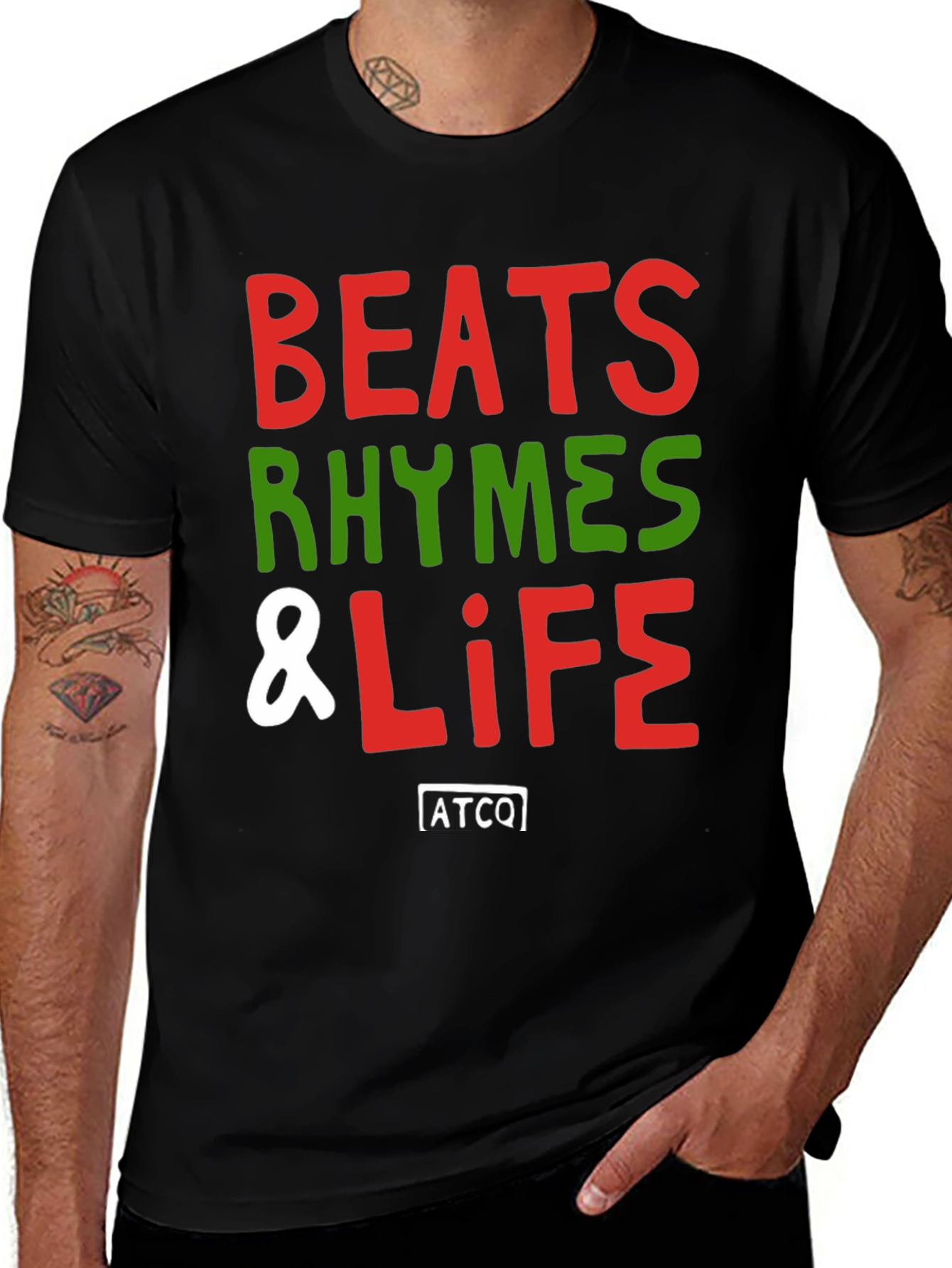 Beats Rhymes & Life Crew Neck T-Shirt