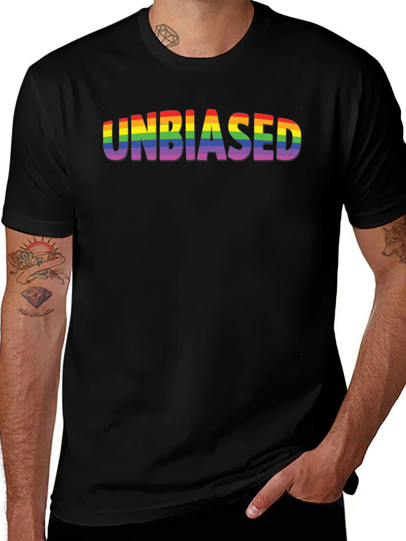 Unbiased Rainbow T-Shirt - Pride & Equality